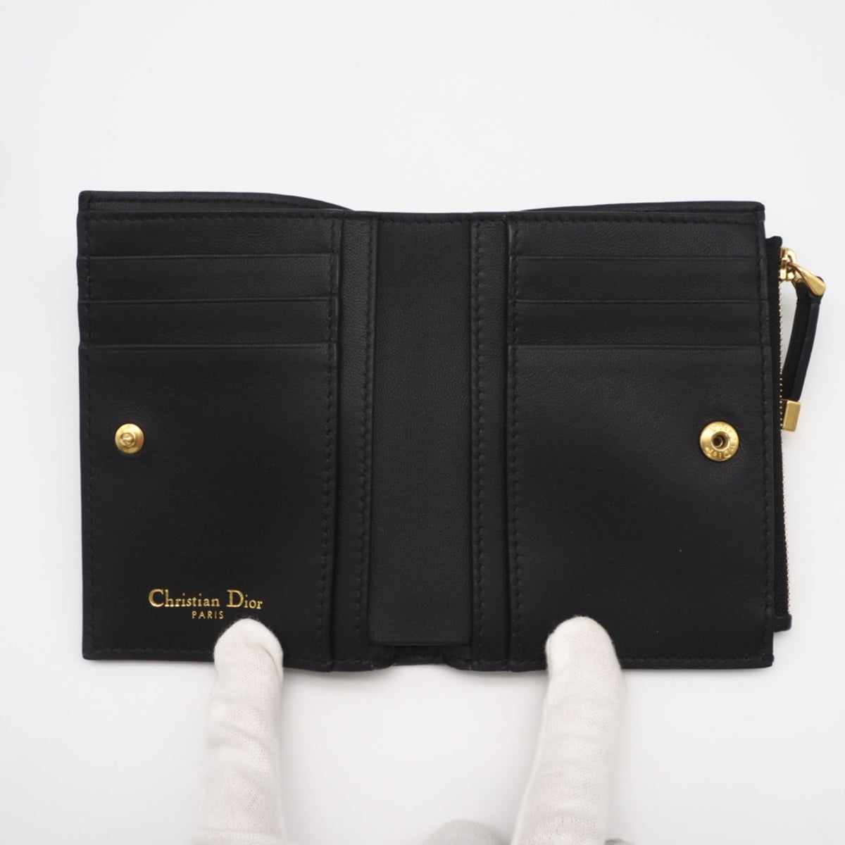 Christian Dior Black Leather Wallet (Bi-Fold) (Pre-Owned)