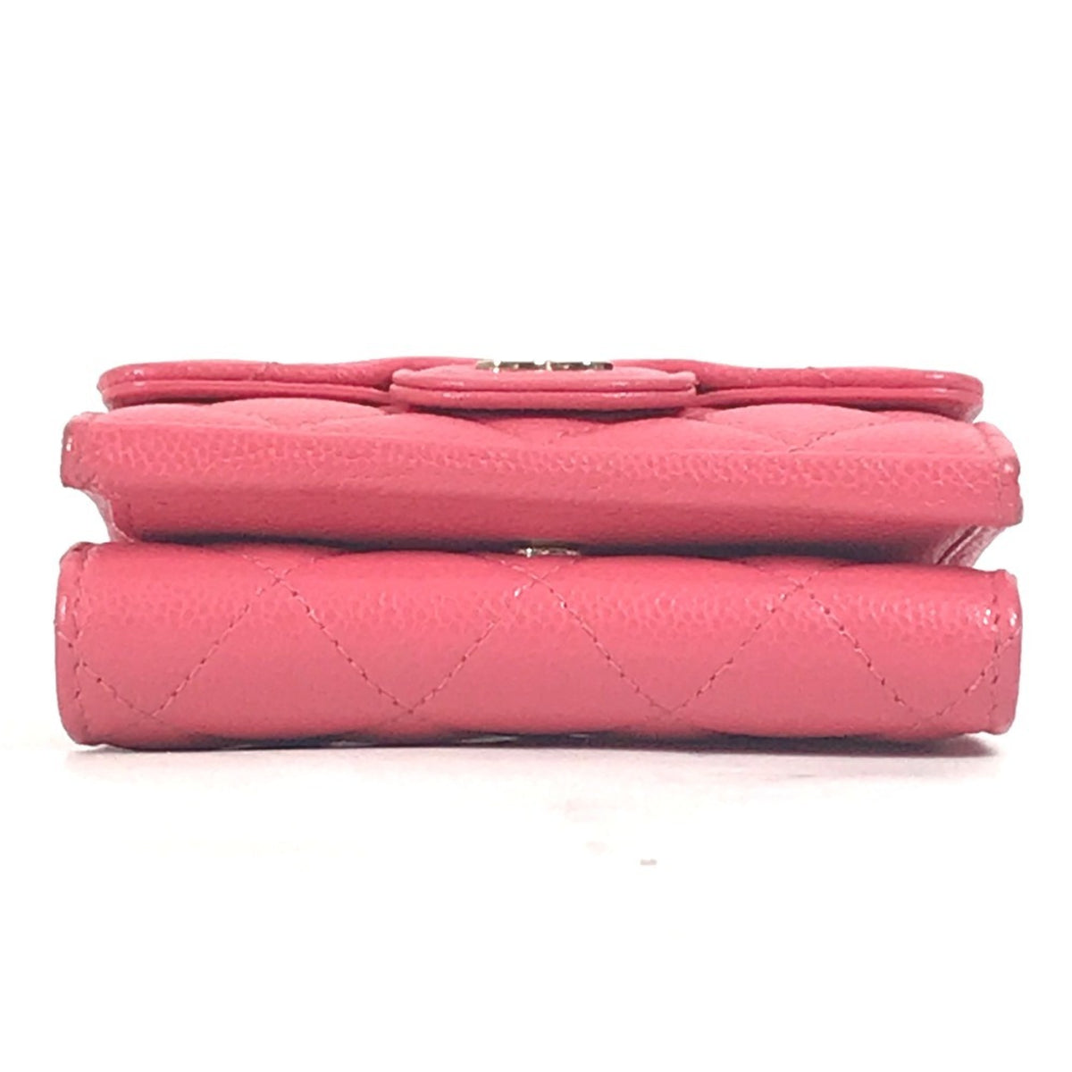 Chanel Pink Grained Calfskin Wallet (Tri-Fold) (Pre-Owned)