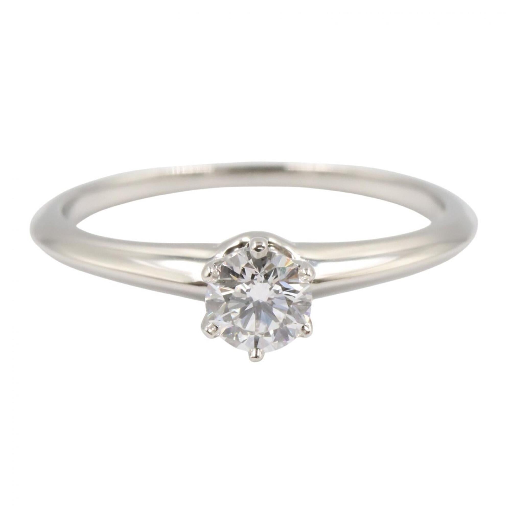 Tiffany Silver Clear Platinum 950 Band Ring (Pre-Owned)