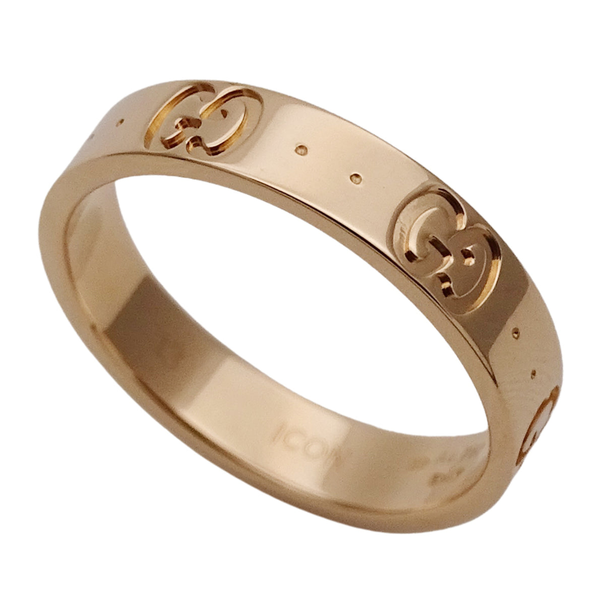 Gucci Icon Pink Gold Pink Gold (18K) Band Ring (Pre-Owned)