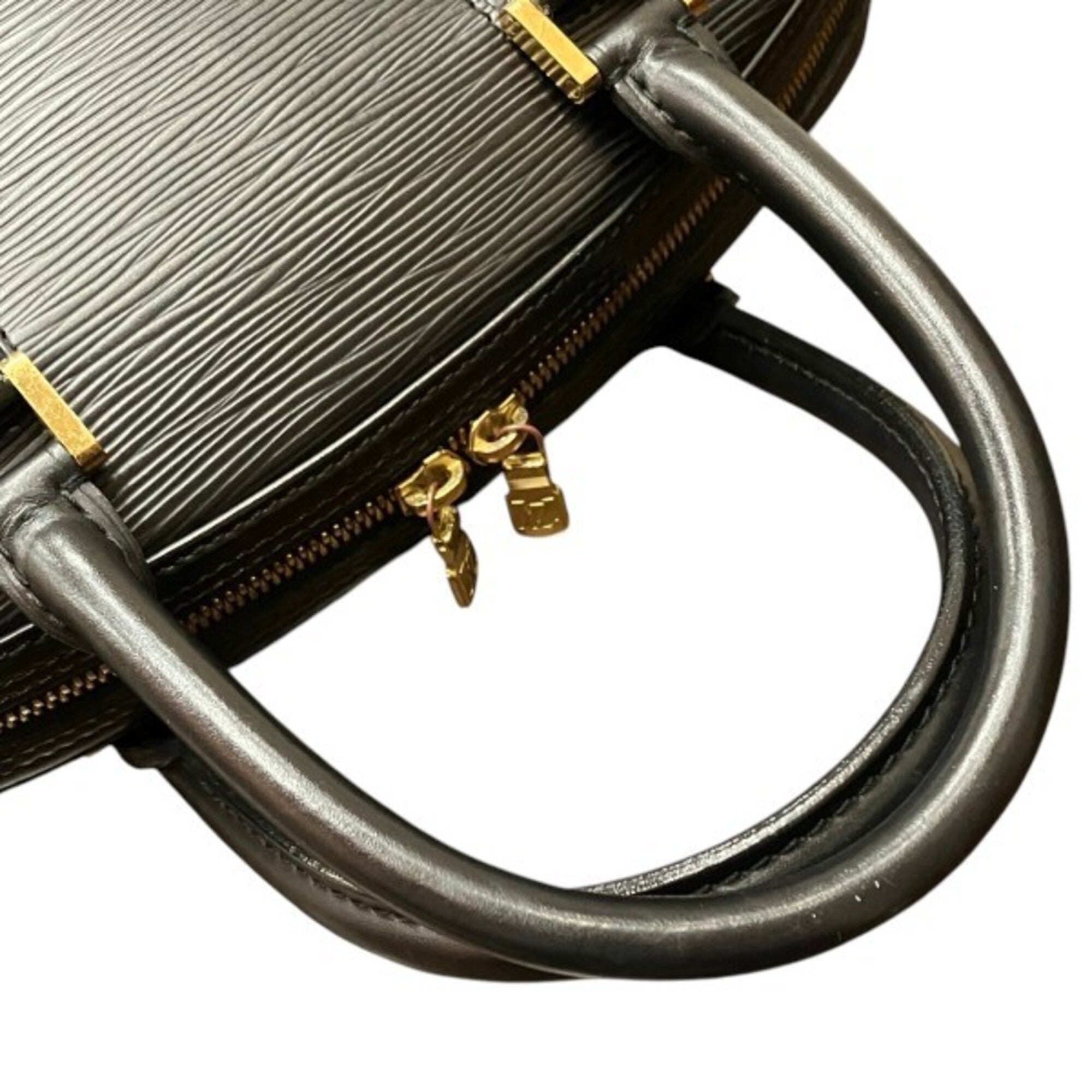 Louis Vuitton Black Leather Handbag (Pre-Owned)