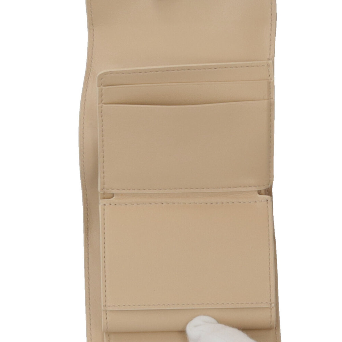 Celine Beige Leather Wallet (Tri-Fold) (Pre-Owned)
