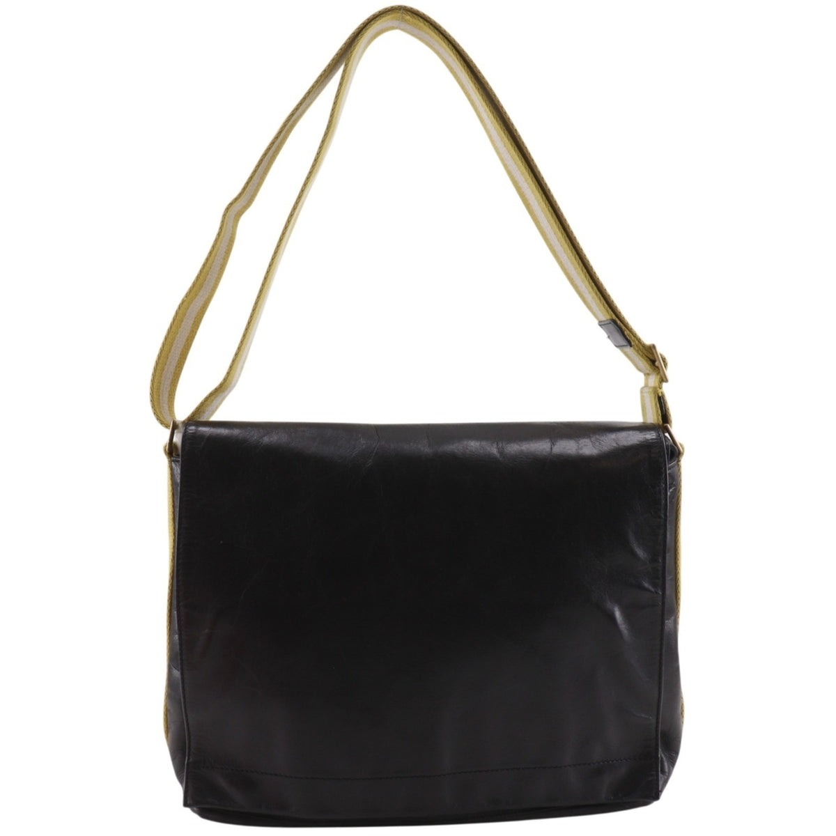 Bally Black Yellow Leather Shoulder Bag (Pre-Owned)