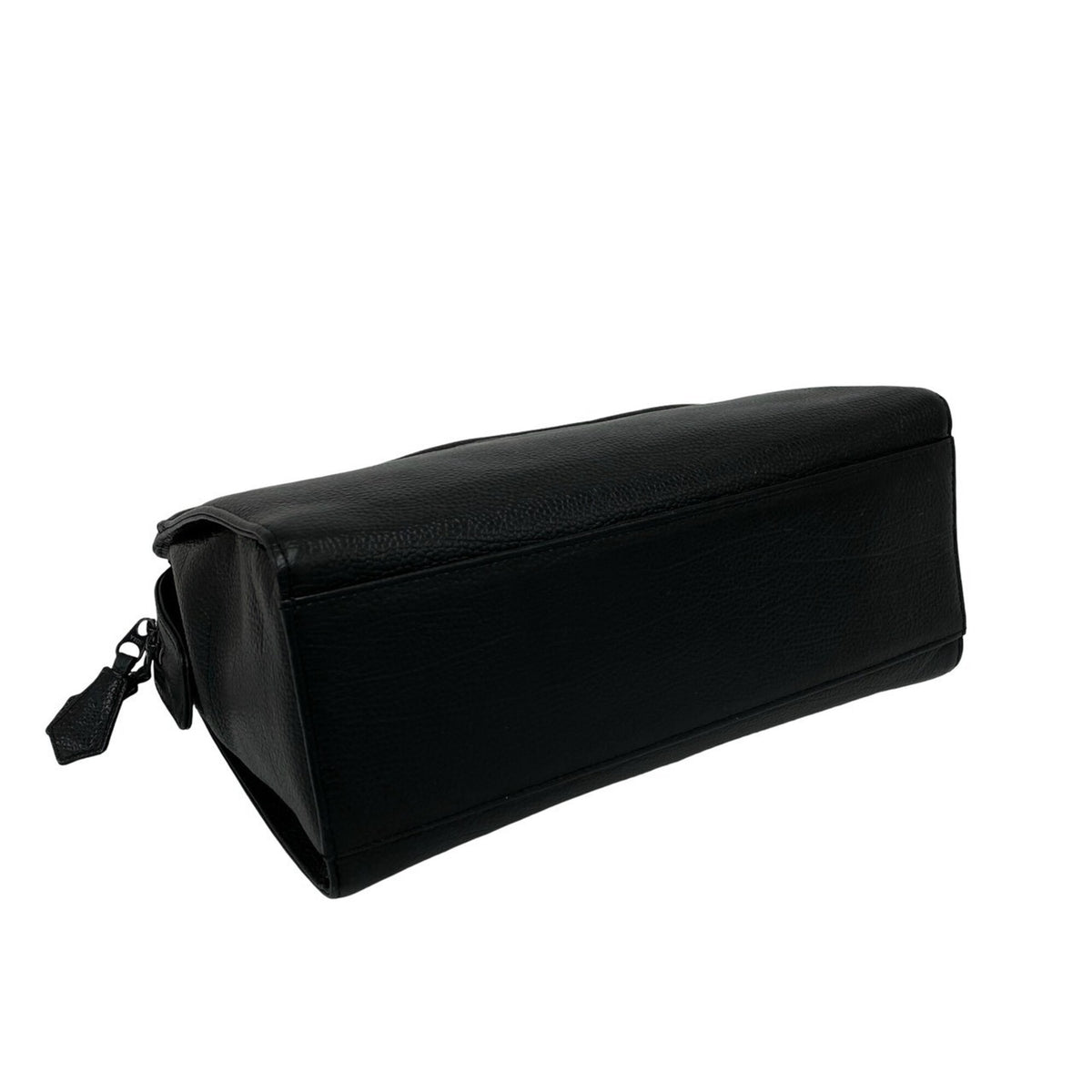 Yves Saint Laurent Black Leather Handbag Tote Bag (Pre-Owned)
