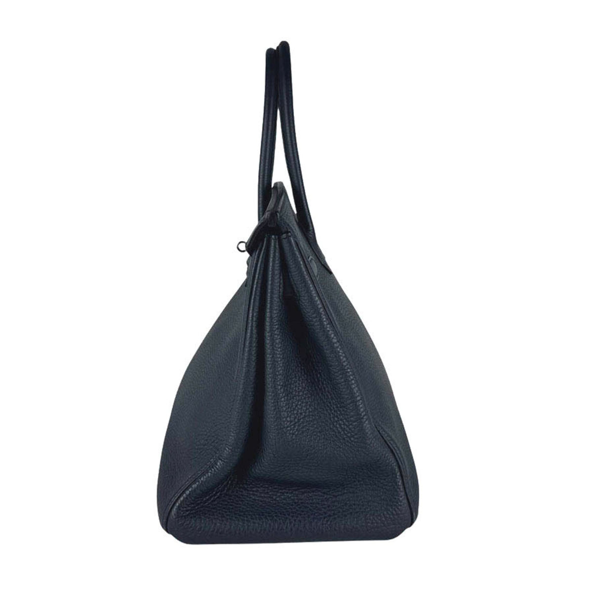 Hermes Blue Indigo Taurillon Clemence Leather Handbag (Pre-Owned)