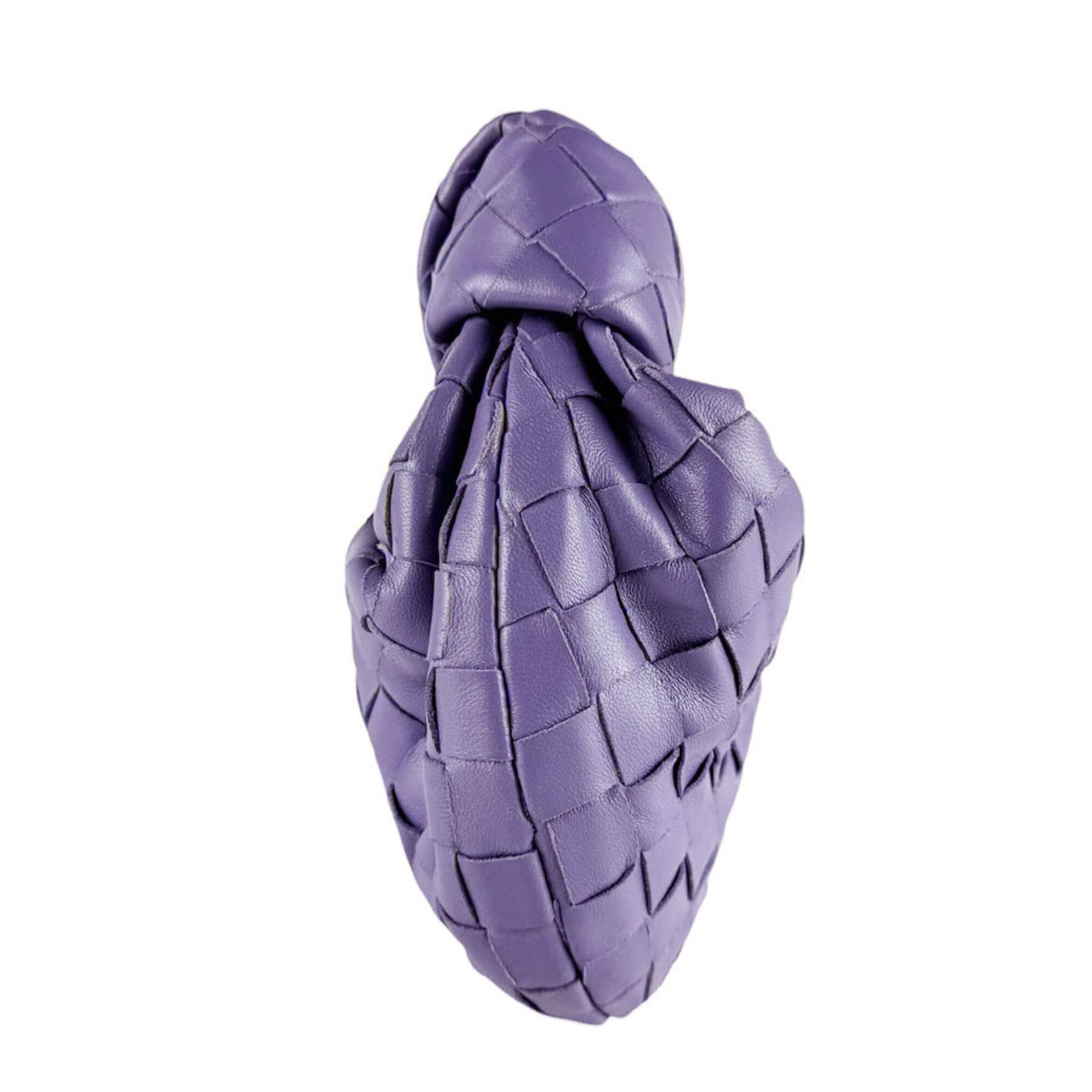 Bottega Veneta Purple Leather Handbag (Pre-Owned)