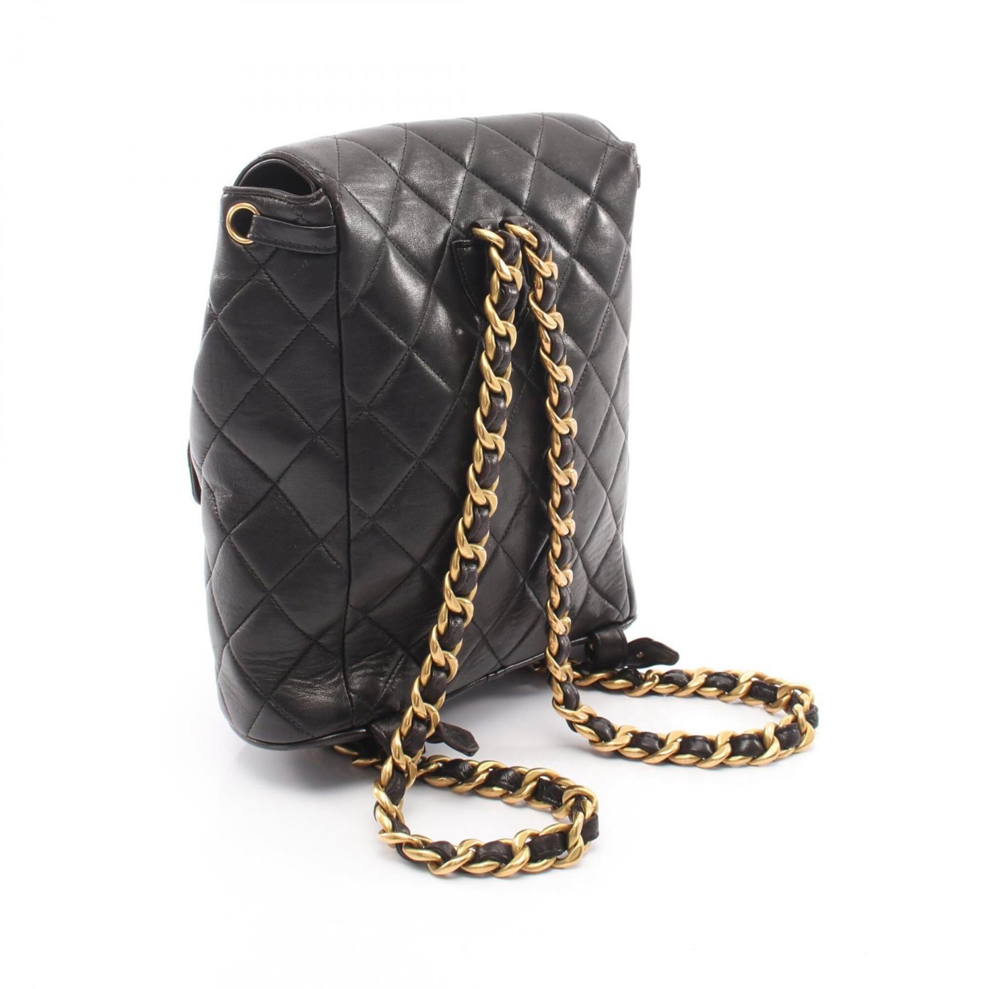 Chanel Black Leather Backpack (Pre-Owned)