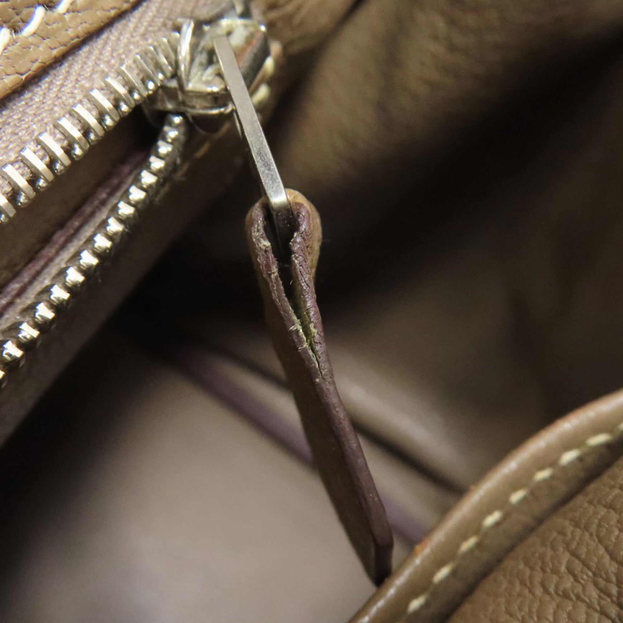 Hermes Etoupe Gray Taurillon Clemence Leather Handbag (Pre-Owned)