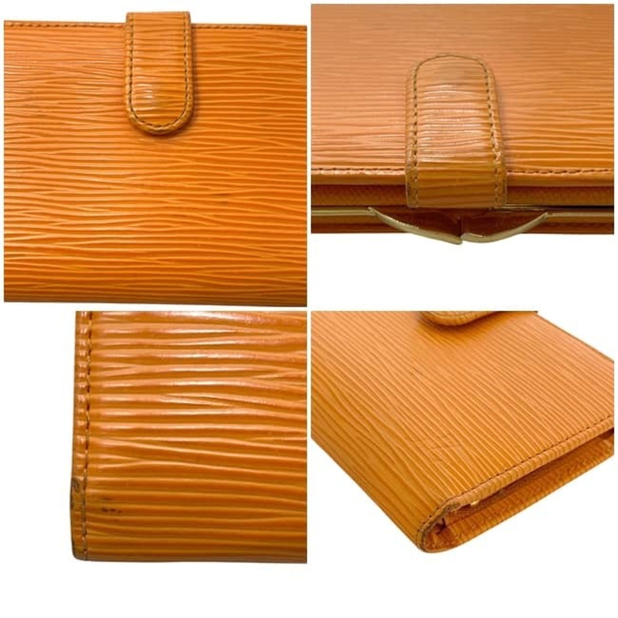 Louis Vuitton Epi Mandarin Orange Epi Leather Wallet (Bi-Fold) (Pre-Owned)