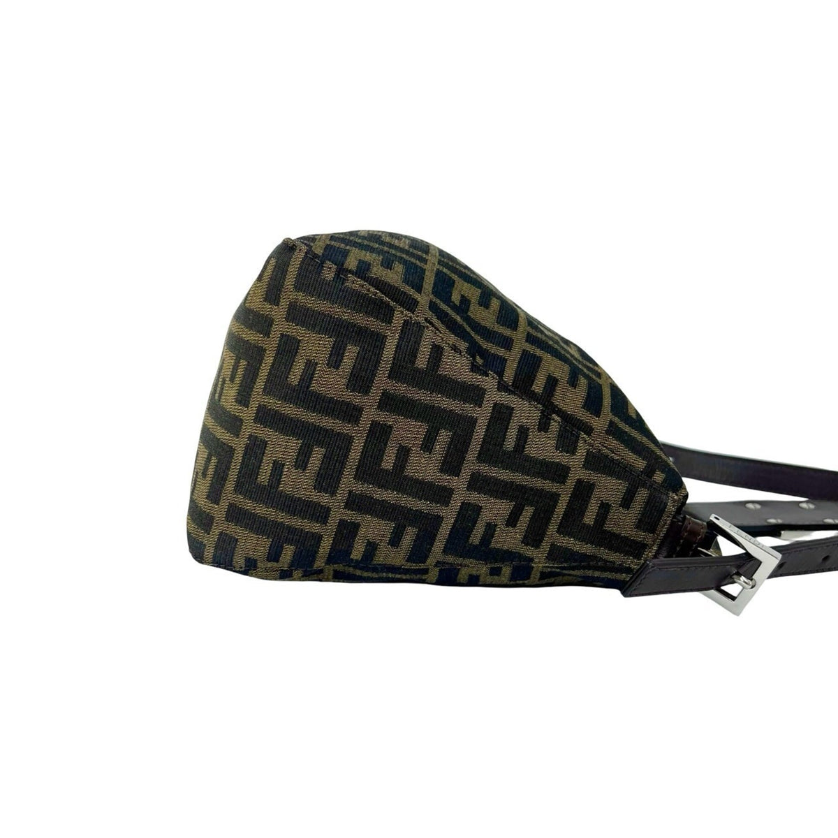 Fendi Brown Canvas Leather Handbag Shoulder Bag (Pre-Owned)