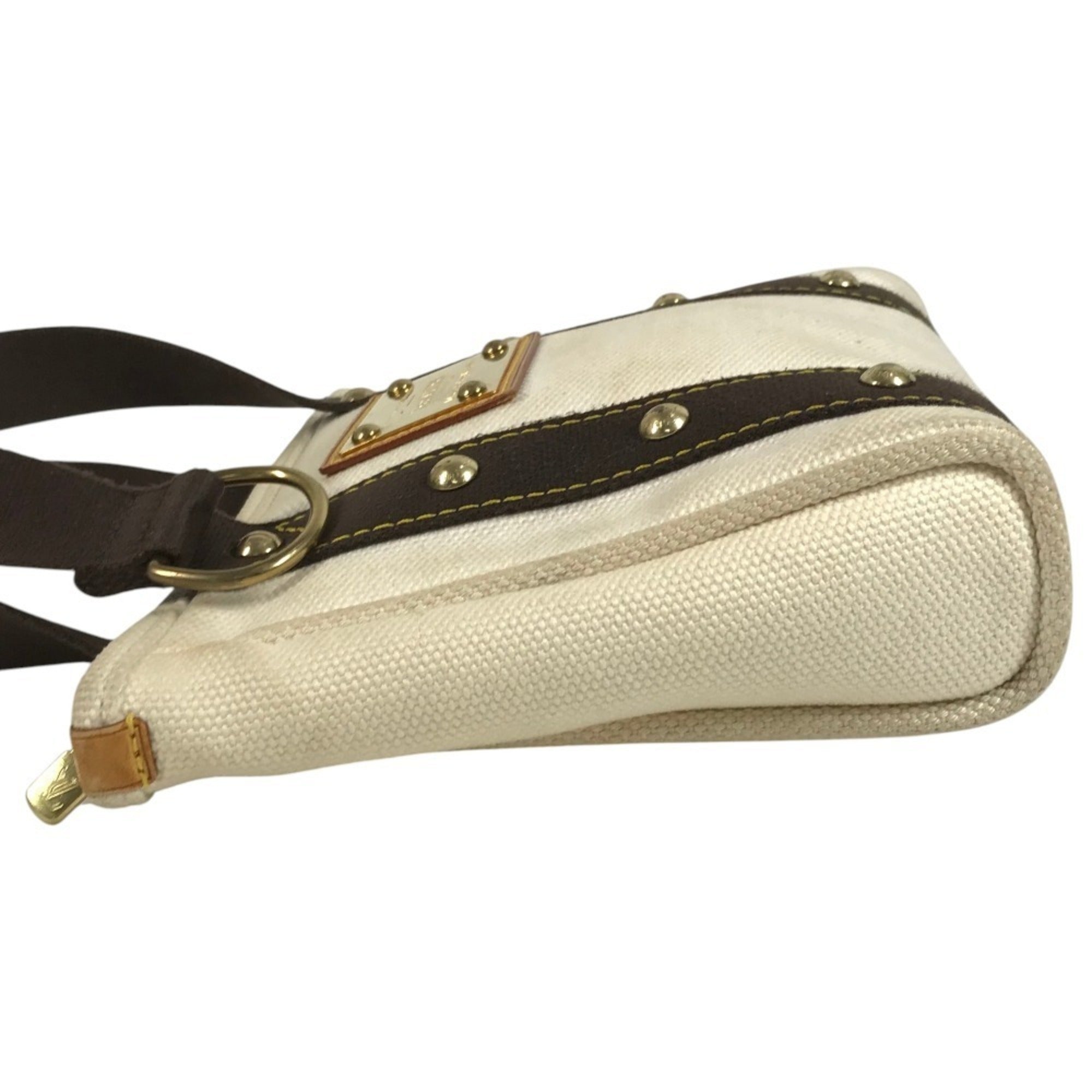Louis Vuitton Antigua Brown White Canvas Handbag Tote Bag (Pre-Owned)