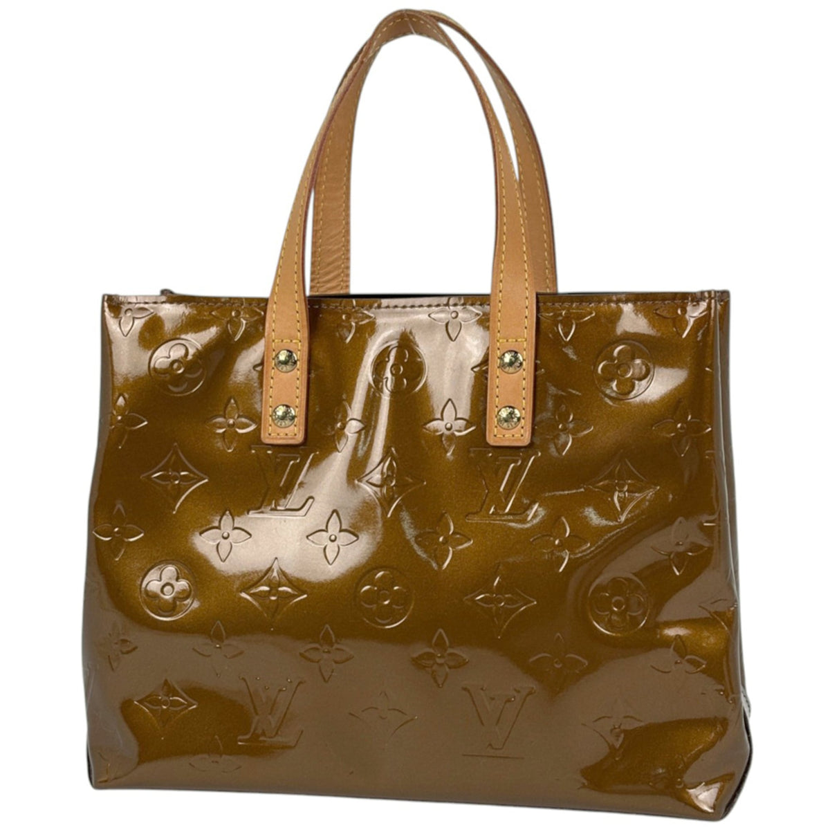 Louis Vuitton Bronze Monogram Vernis Handbag Tote Bag (Pre-Owned)