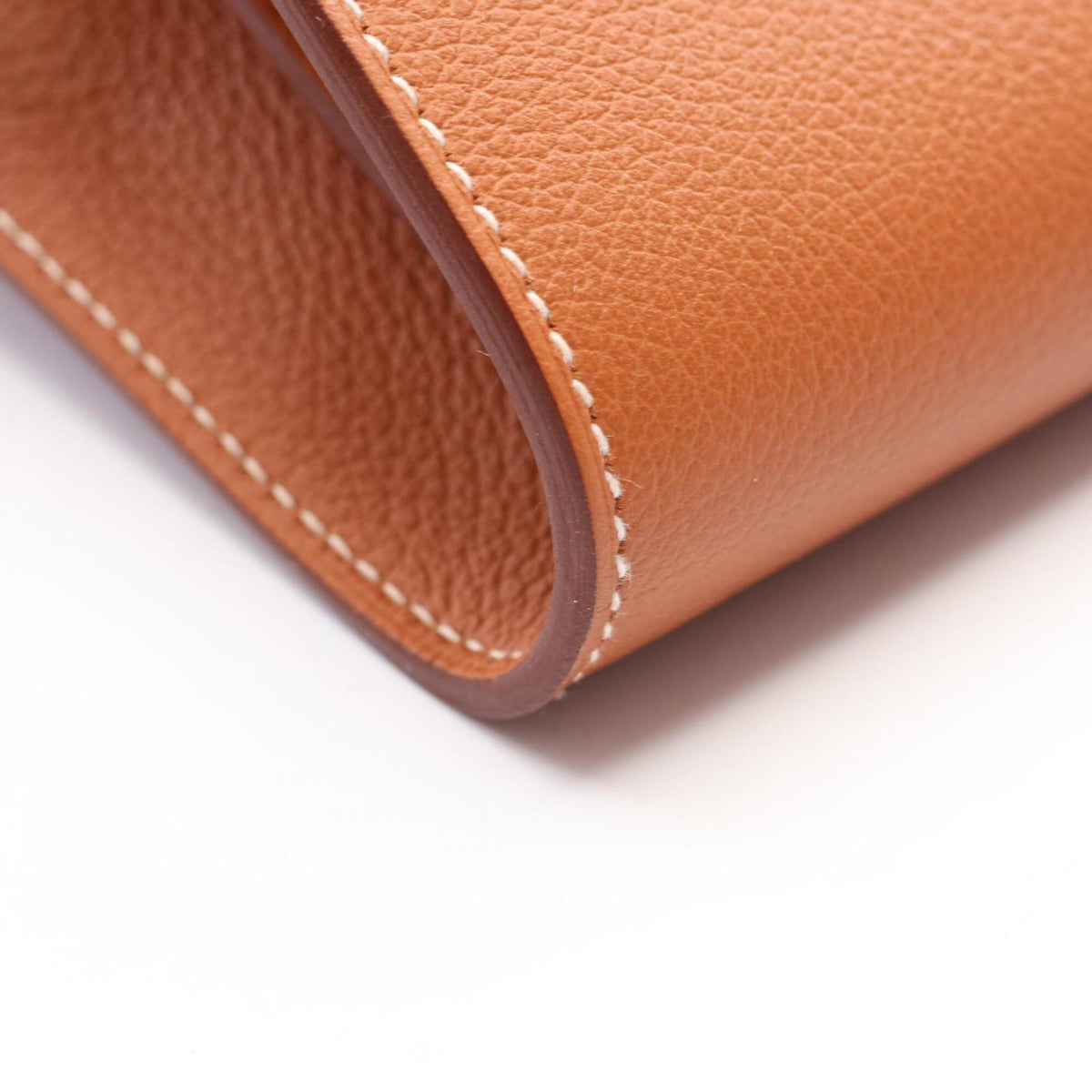Hermes Brown Leather Handbag Shoulder Bag (Pre-Owned)