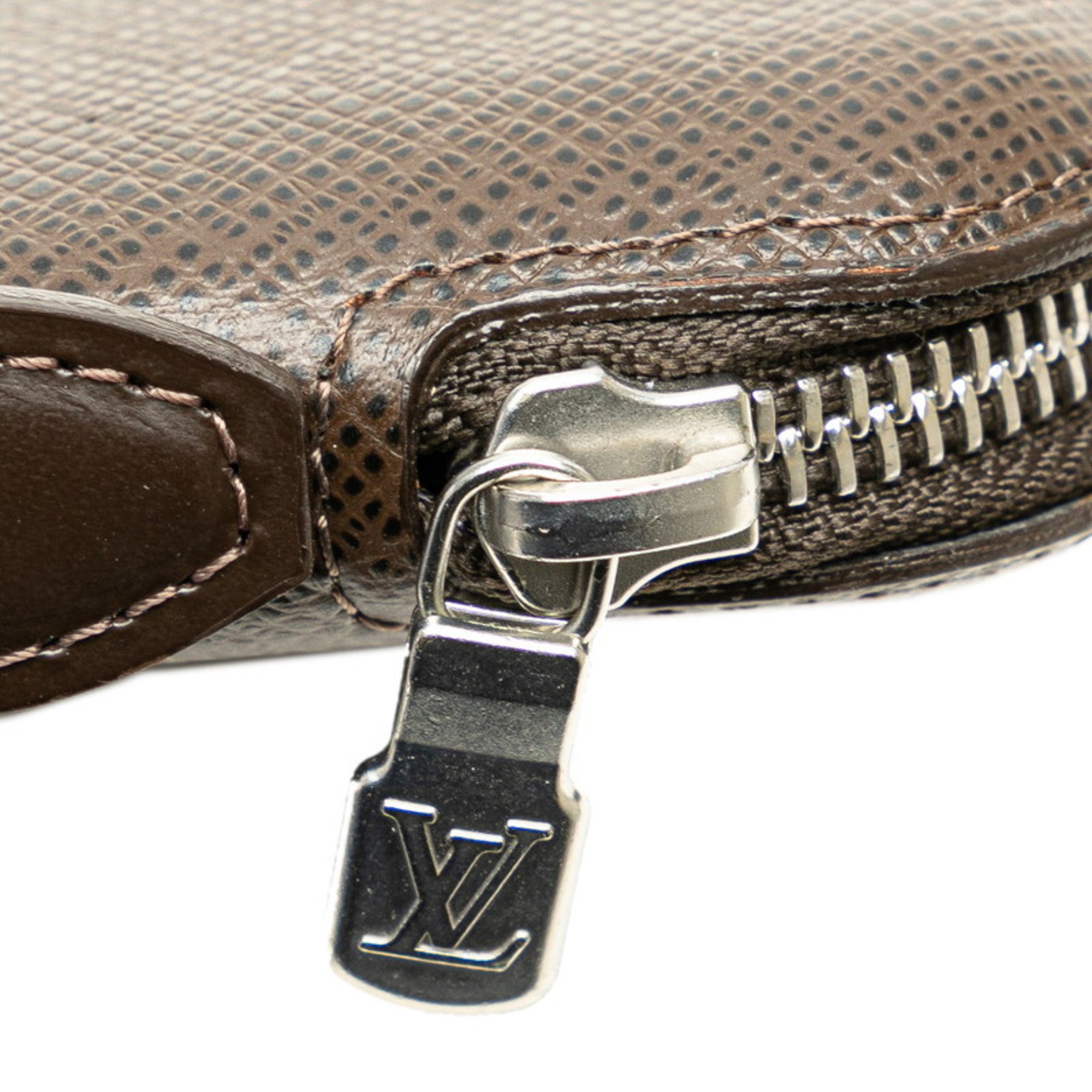 Louis Vuitton Brown Grizzly Leather Pvc Long Wallet (Bi-Fold) (Pre-Owned)