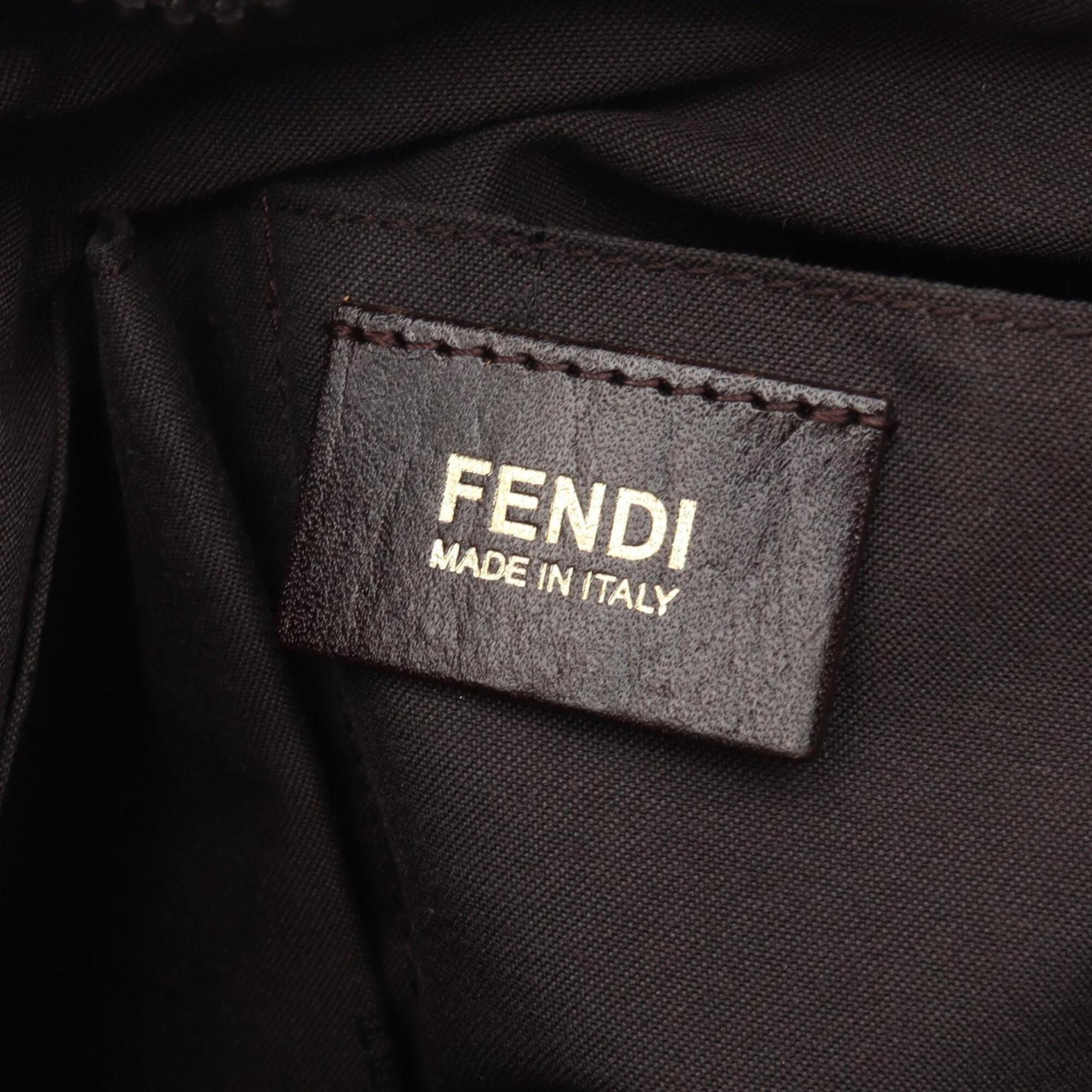 Fendi Black Brown Pvc Handbag Shoulder Bag (Pre-Owned)