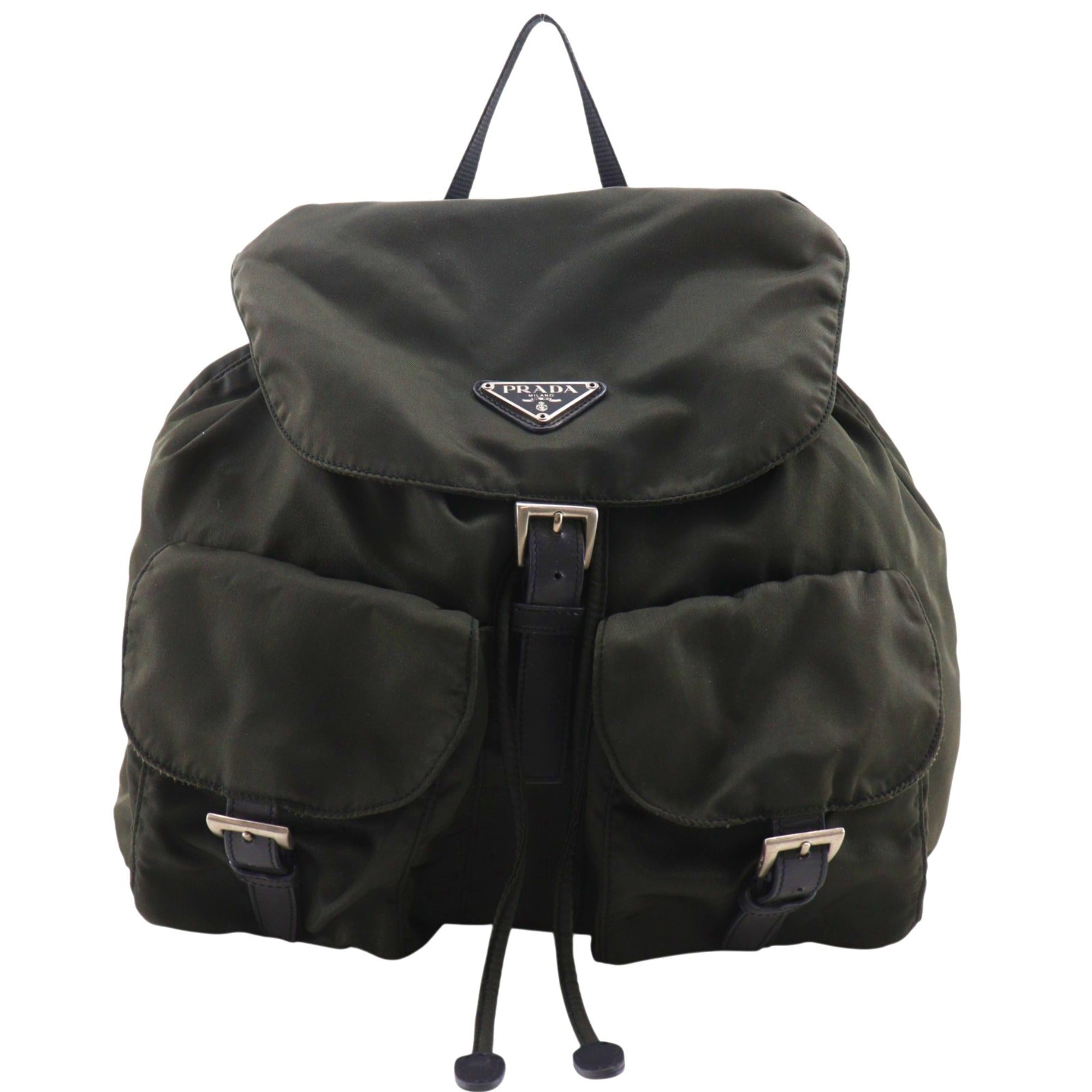Prada Khaki Nylon Backpack (Pre-Owned)