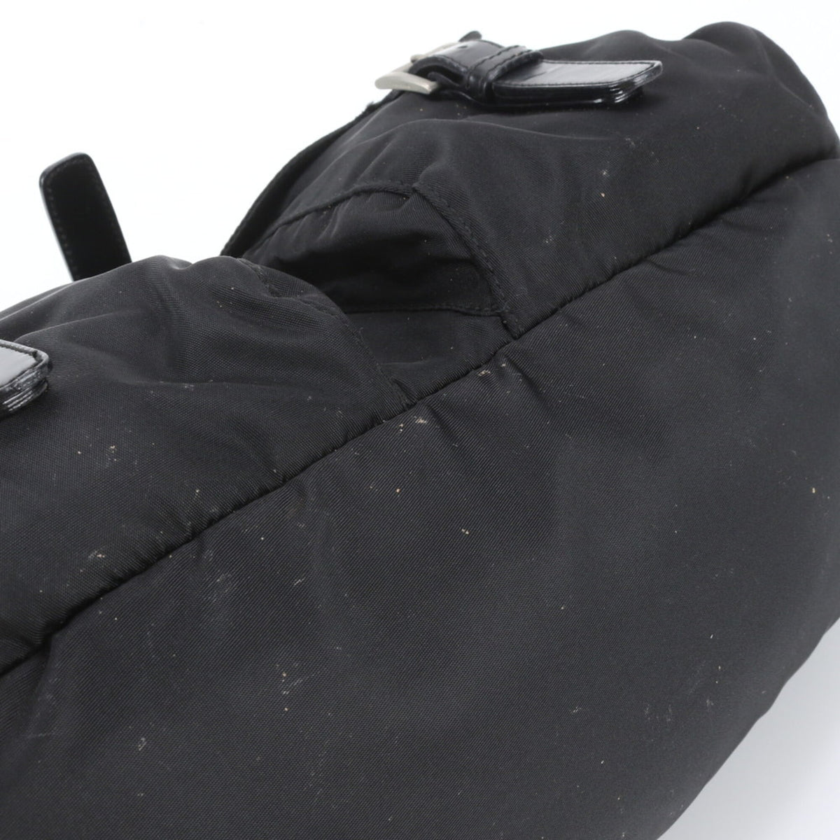 Prada Black Leather Nylon Backpack (Pre-Owned)