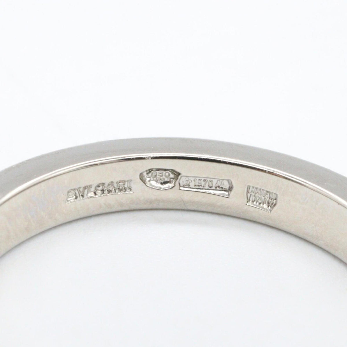 Bvlgari Silver Platinum 950 Band Ring (Pre-Owned)