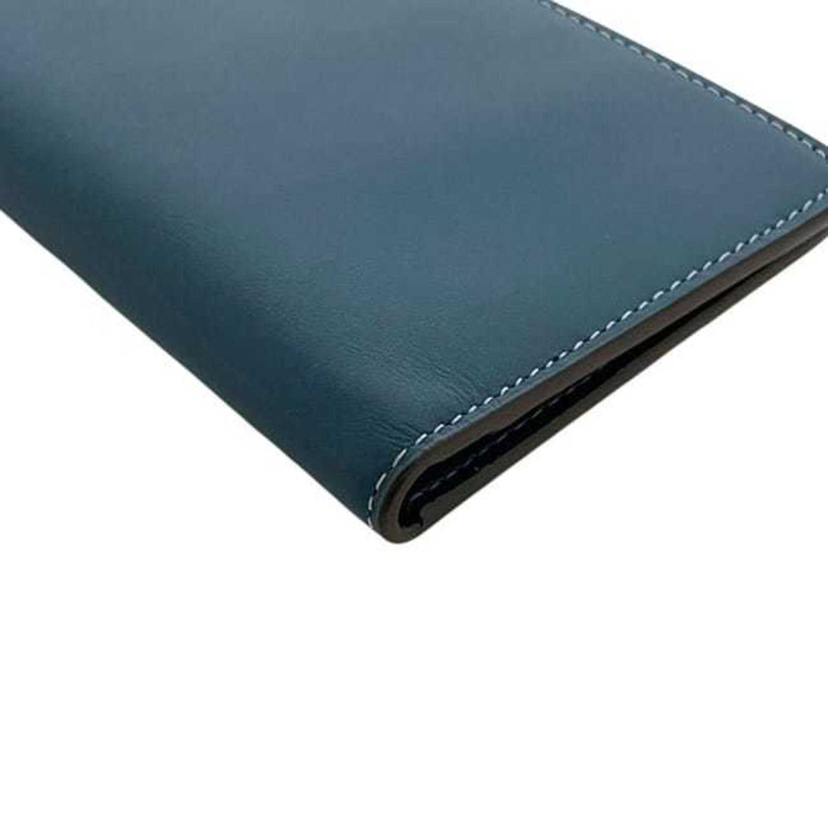 Coach Blue Green Leather Long Wallet (Bi-Fold) (Pre-Owned)