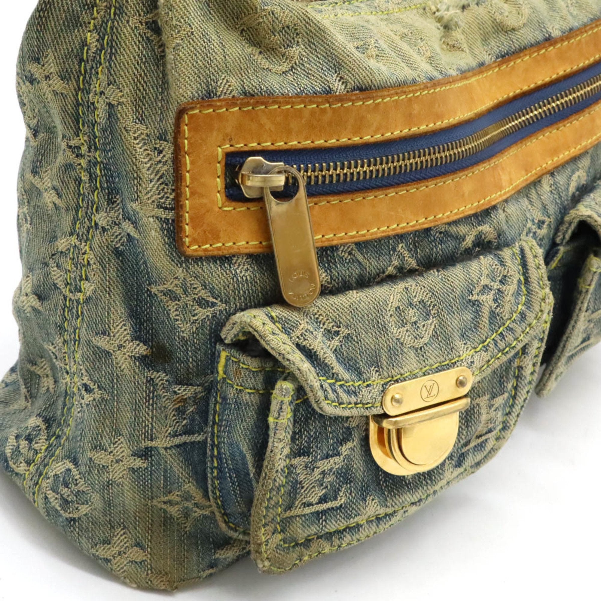 Louis Vuitton Blue Monogram Denim Shoulder Bag (Pre-Owned)
