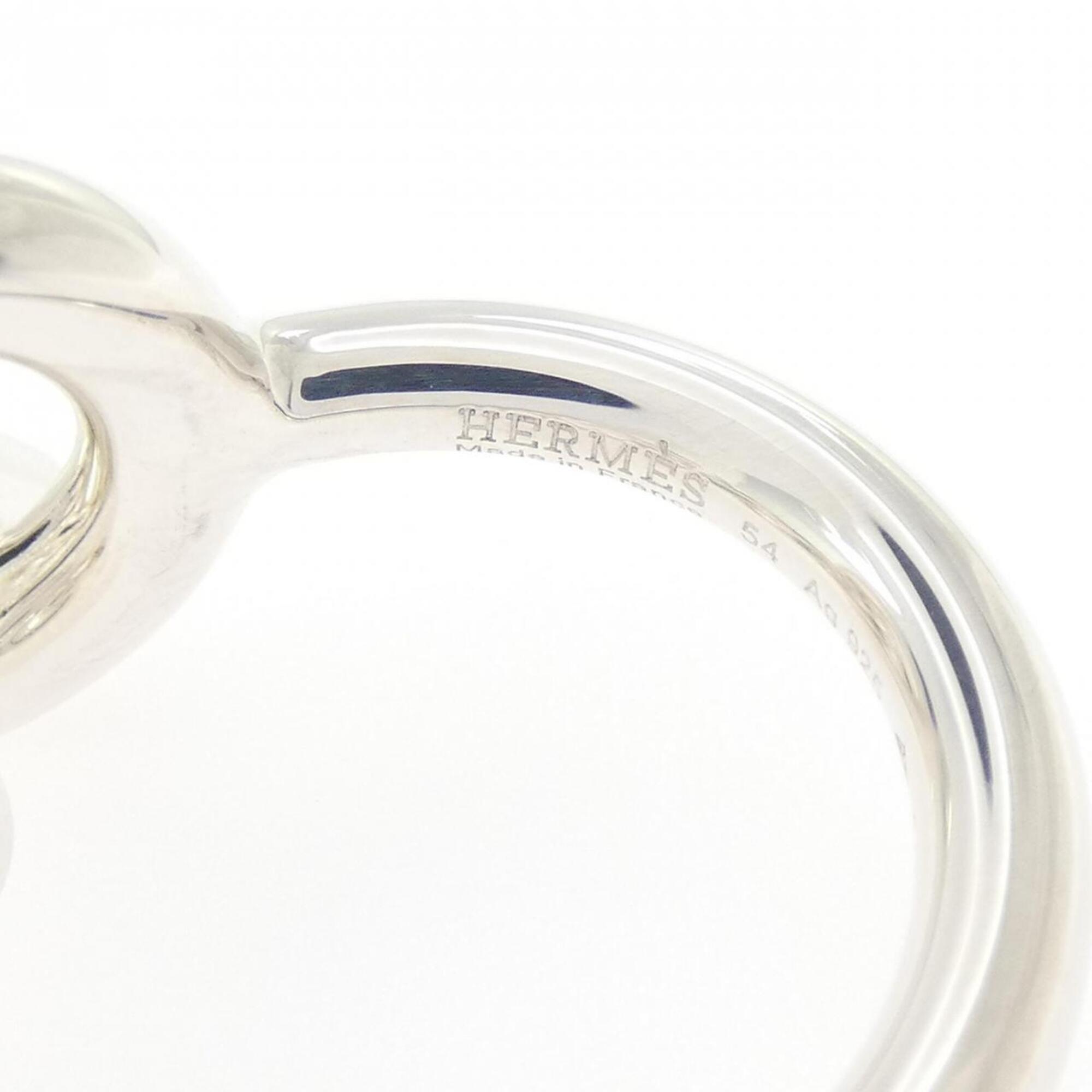 Hermes Silver Silver 925 Band Ring (Pre-Owned)