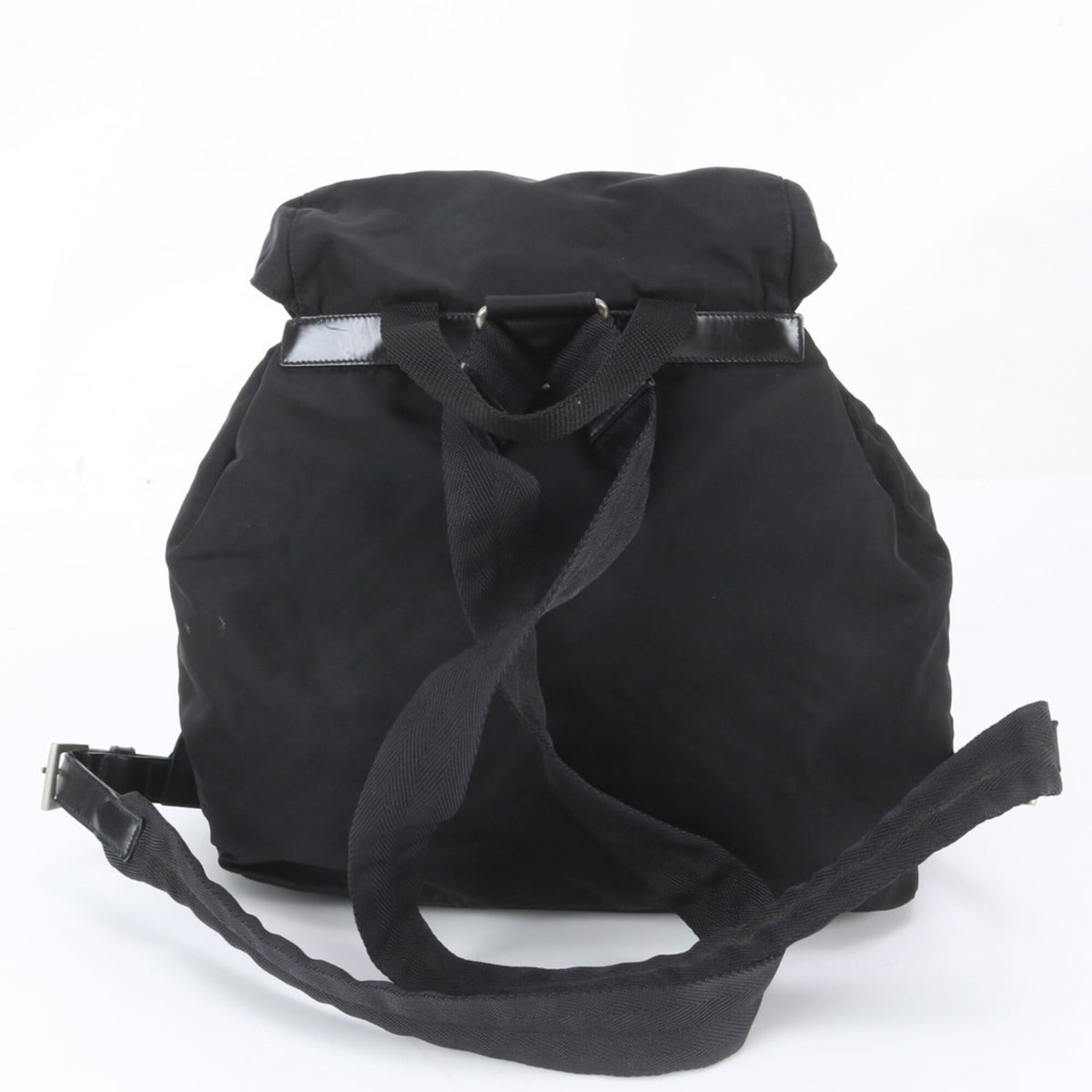 Prada Black Leather Nylon Backpack (Pre-Owned)