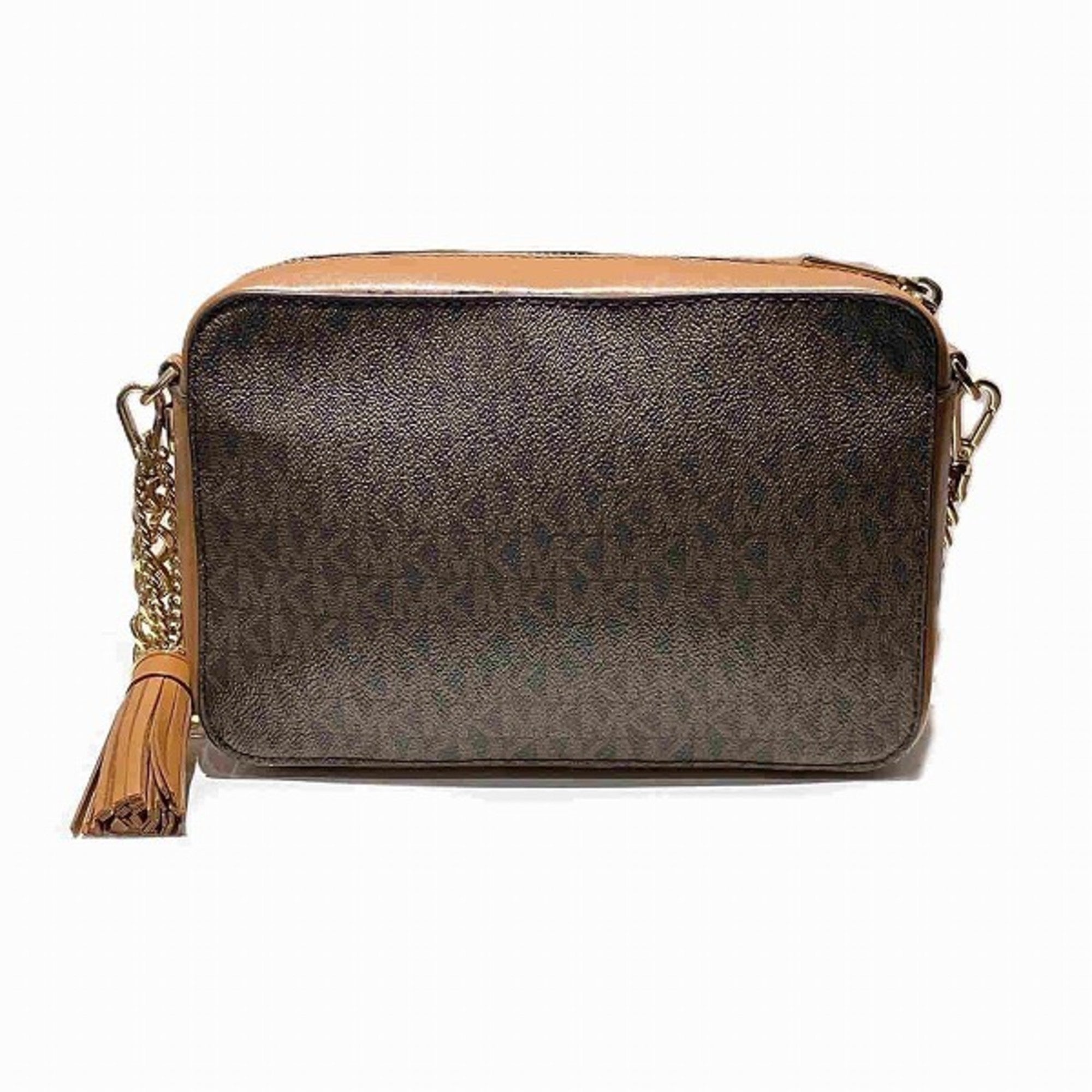 Michael Kors Brown Coated Canvas Leather Shoulder Bag (Pre-Owned)