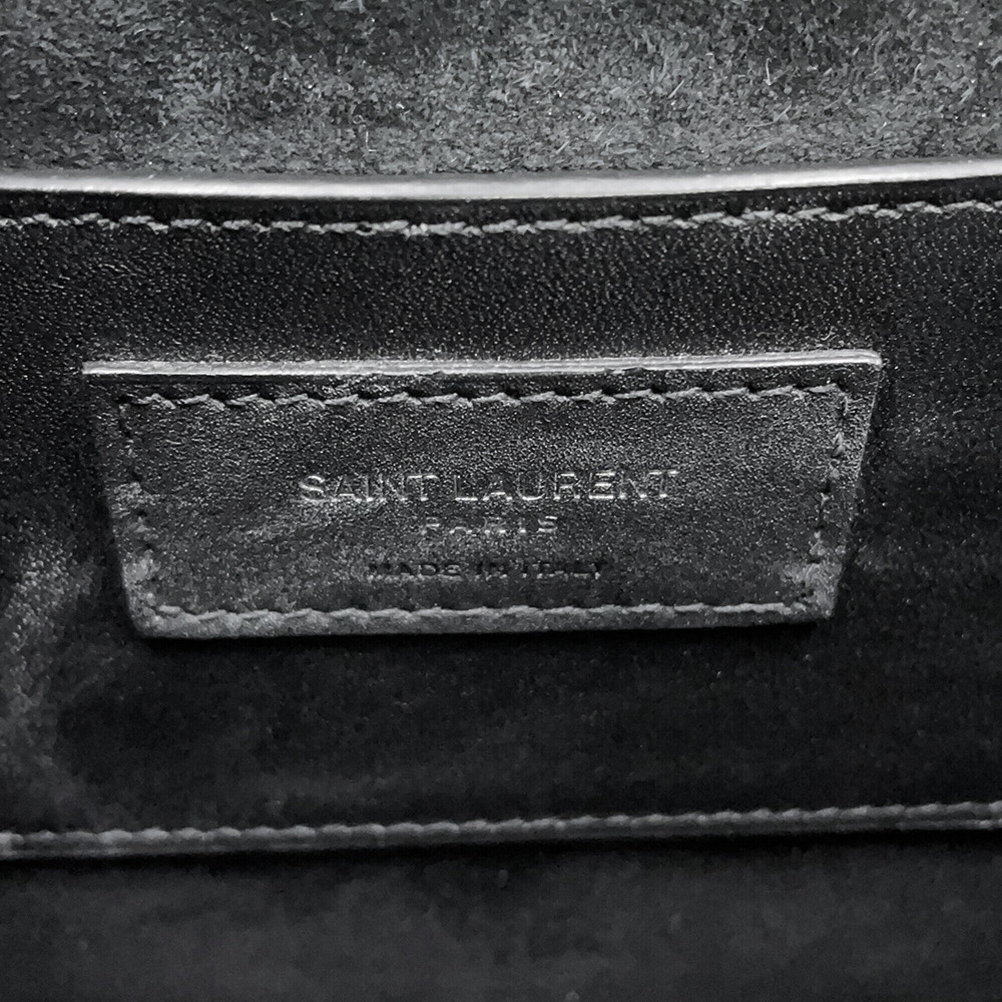 Yves Saint Laurent Black Leather Handbag Shoulder Bag (Pre-Owned)
