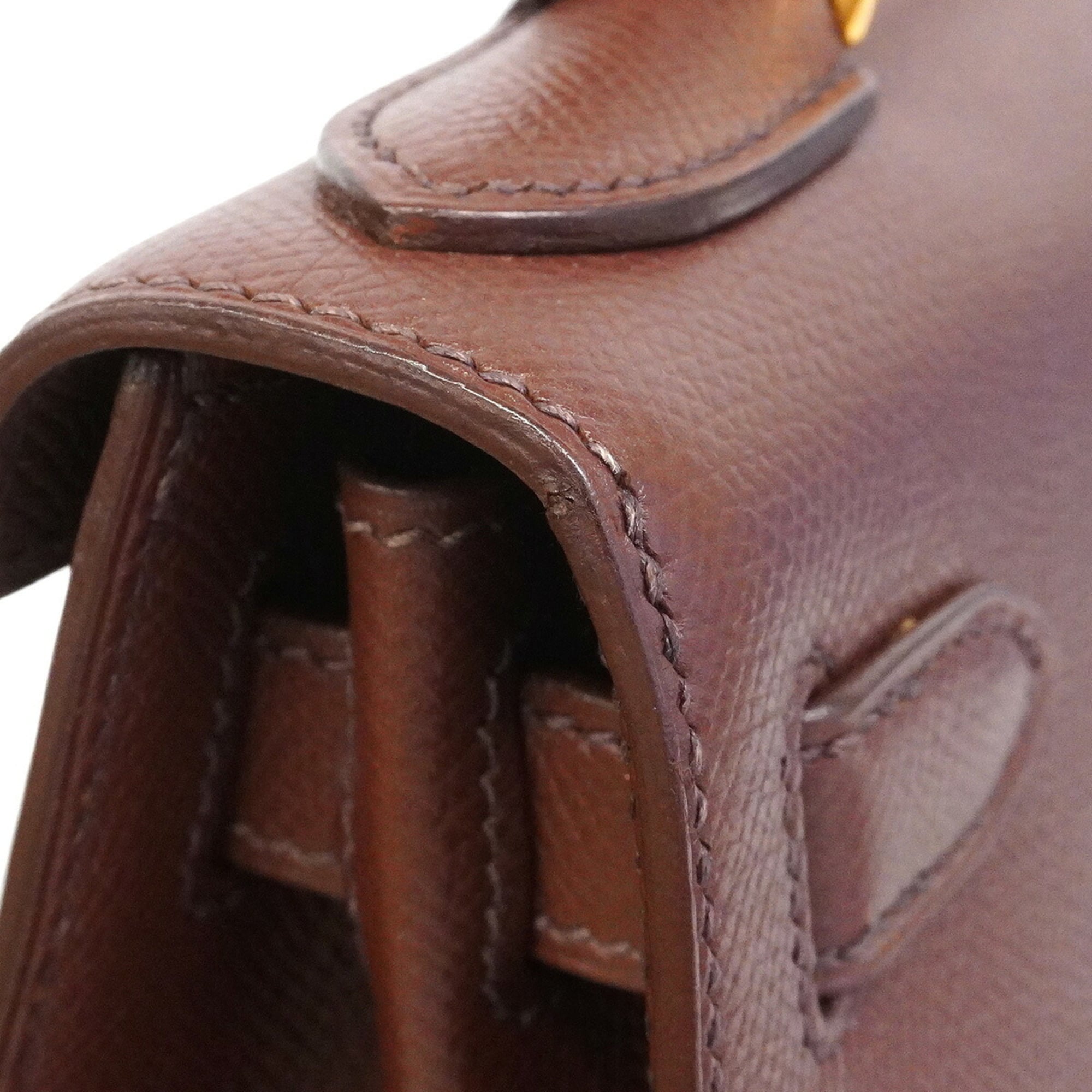 Hermes Brown Courchevel Leather Handbag (Pre-Owned)