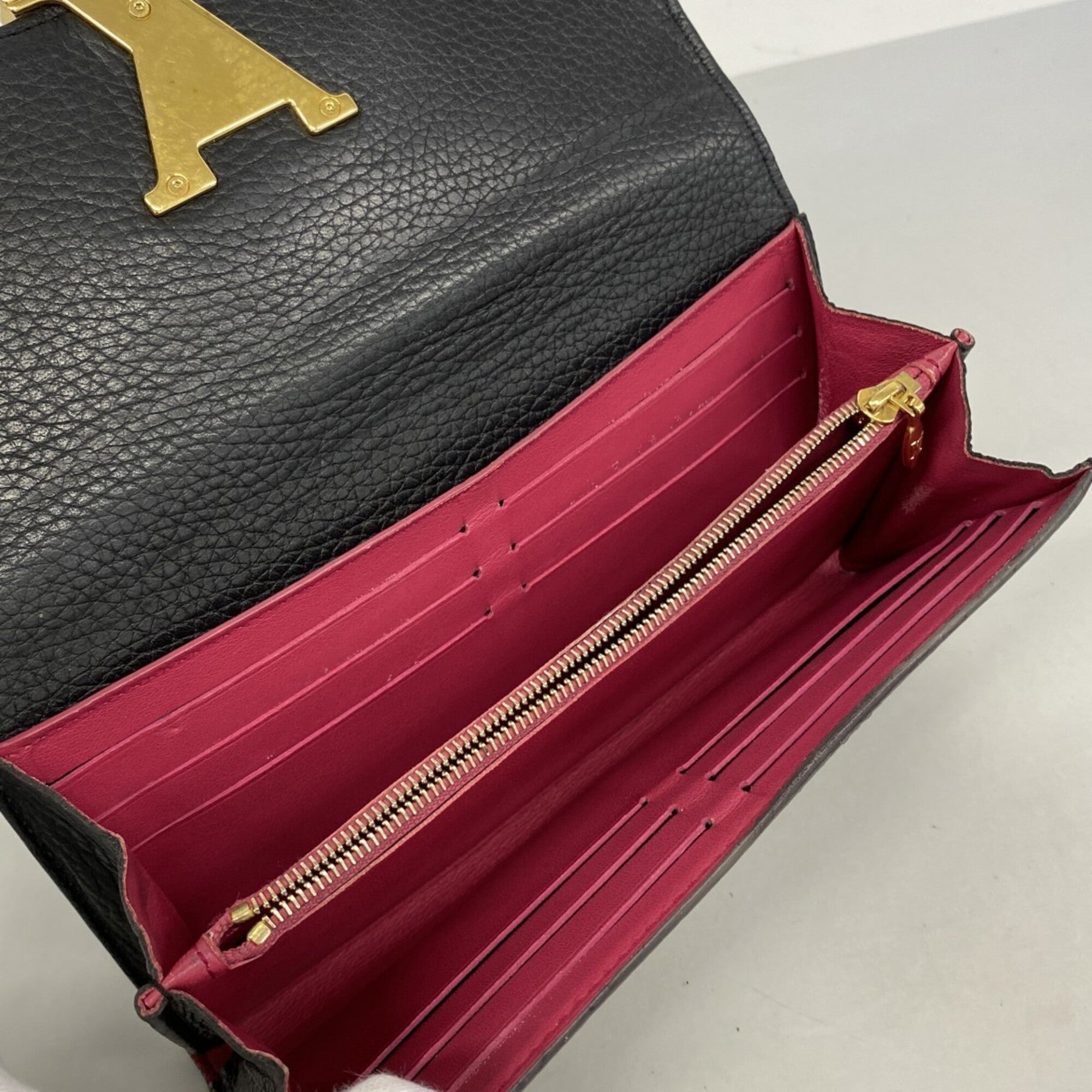Louis Vuitton Noir Long Wallet (Bi-Fold) (Pre-Owned)