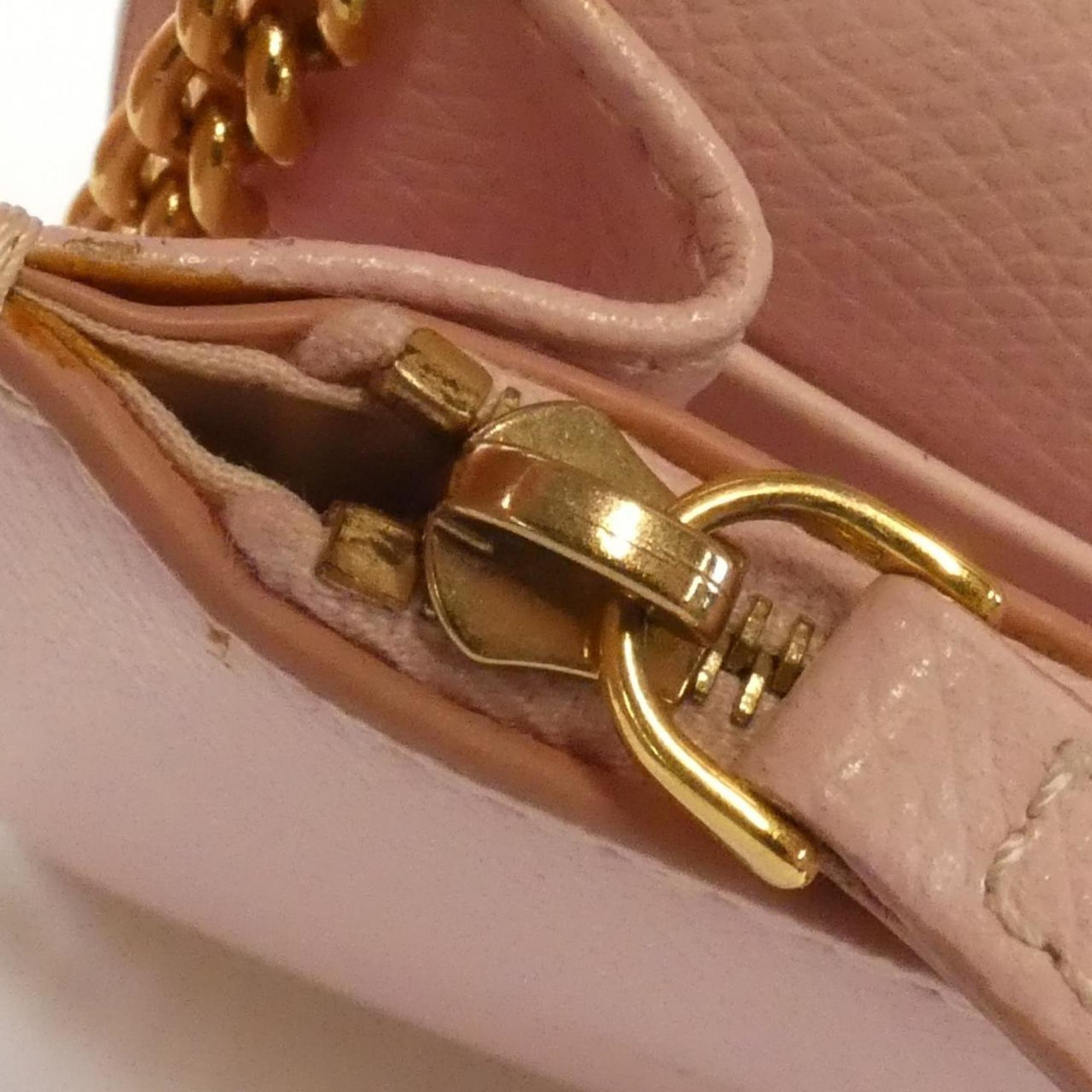 Fendi Light Pink Leather Chain/Shoulder Wallet (Pre-Owned)
