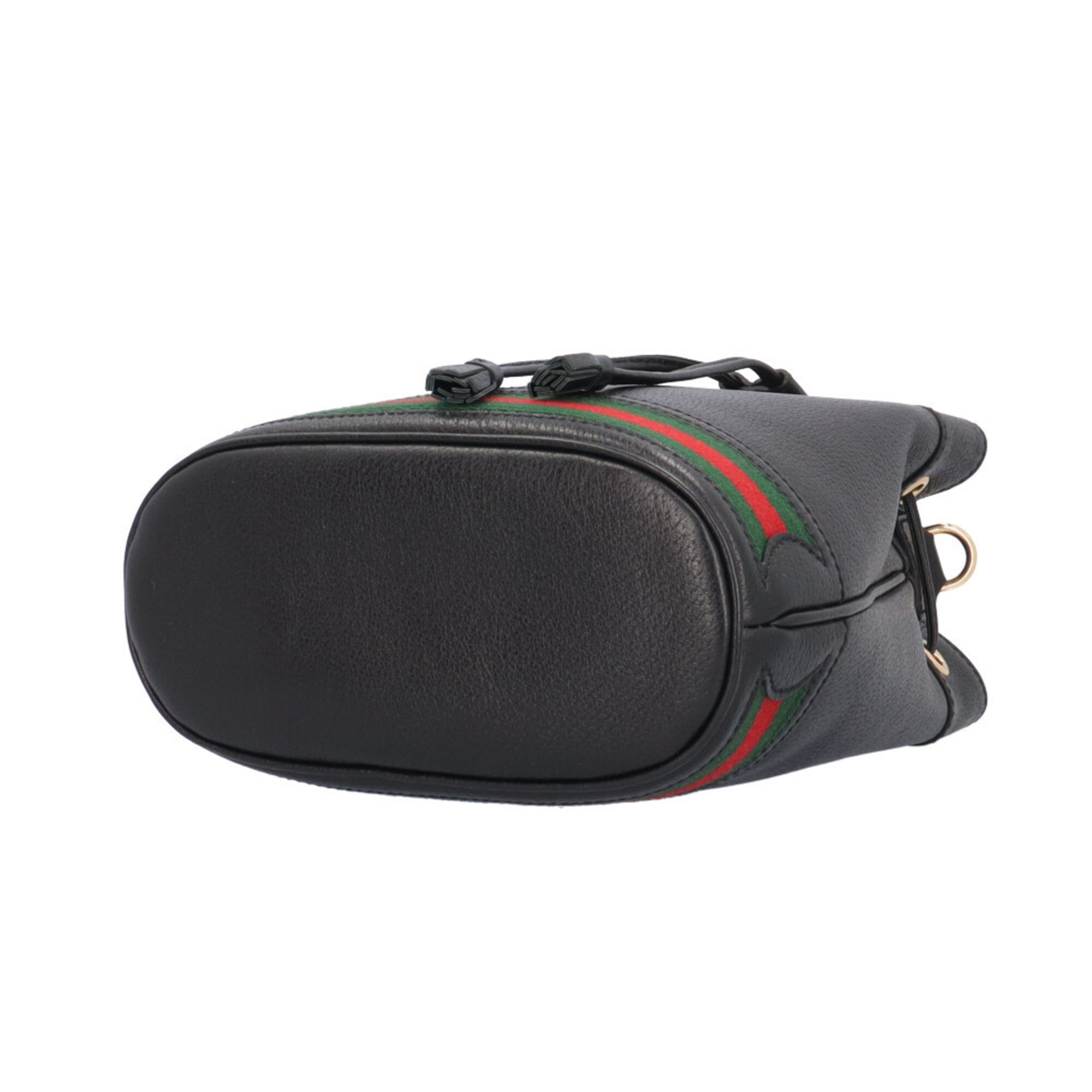 Gucci Ophidia Black Leather Shoulder Bag (Pre-Owned)