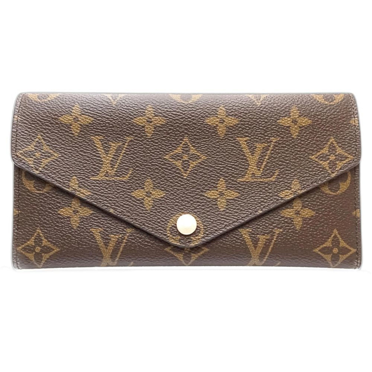 Louis Vuitton Brown Pink Monogram Long Wallet (Tri-Fold) (Pre-Owned)