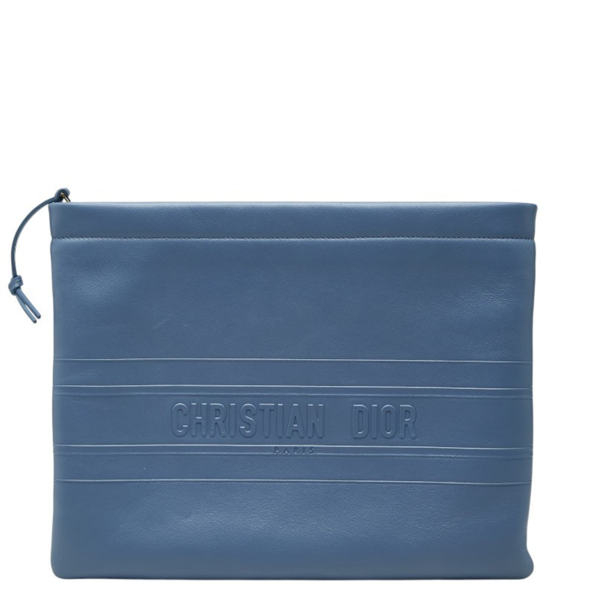 Christian Dior Blue Leather Clutch Bag (Pre-Owned)