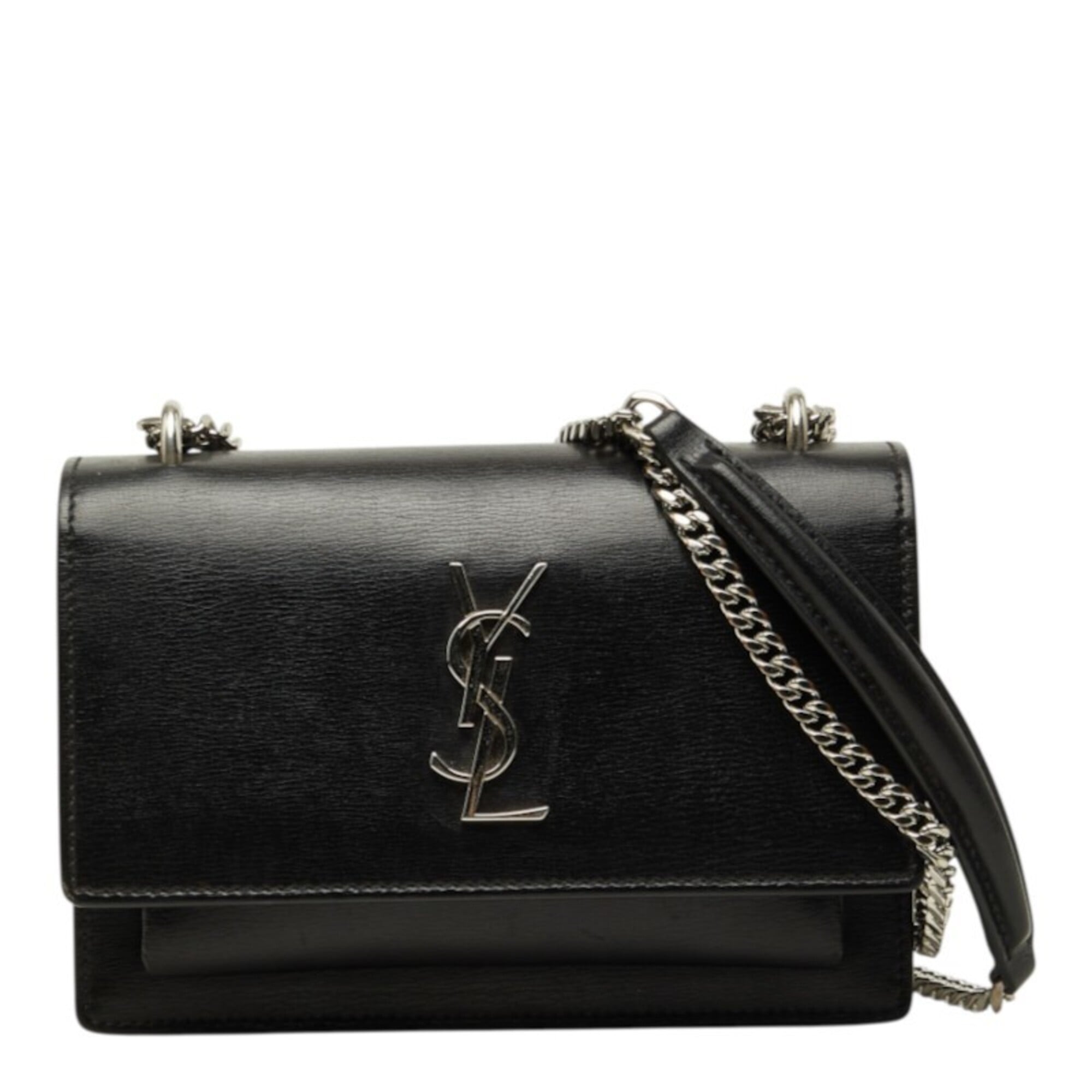 Saint Laurent Black Leather Shoulder Bag (Pre-Owned)