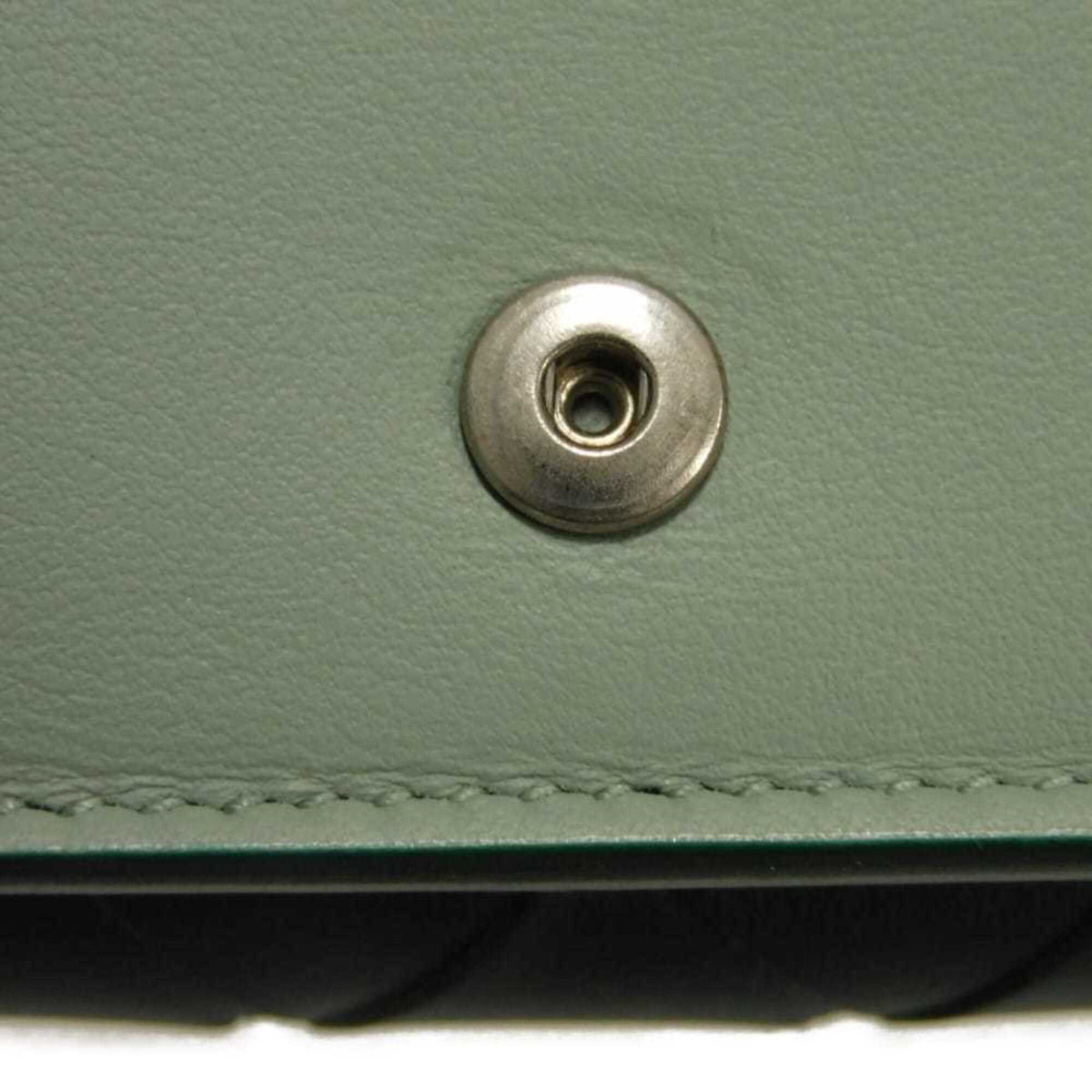 Bottega Veneta Green Intrecciato Wallet (Tri-Fold) (Pre-Owned)