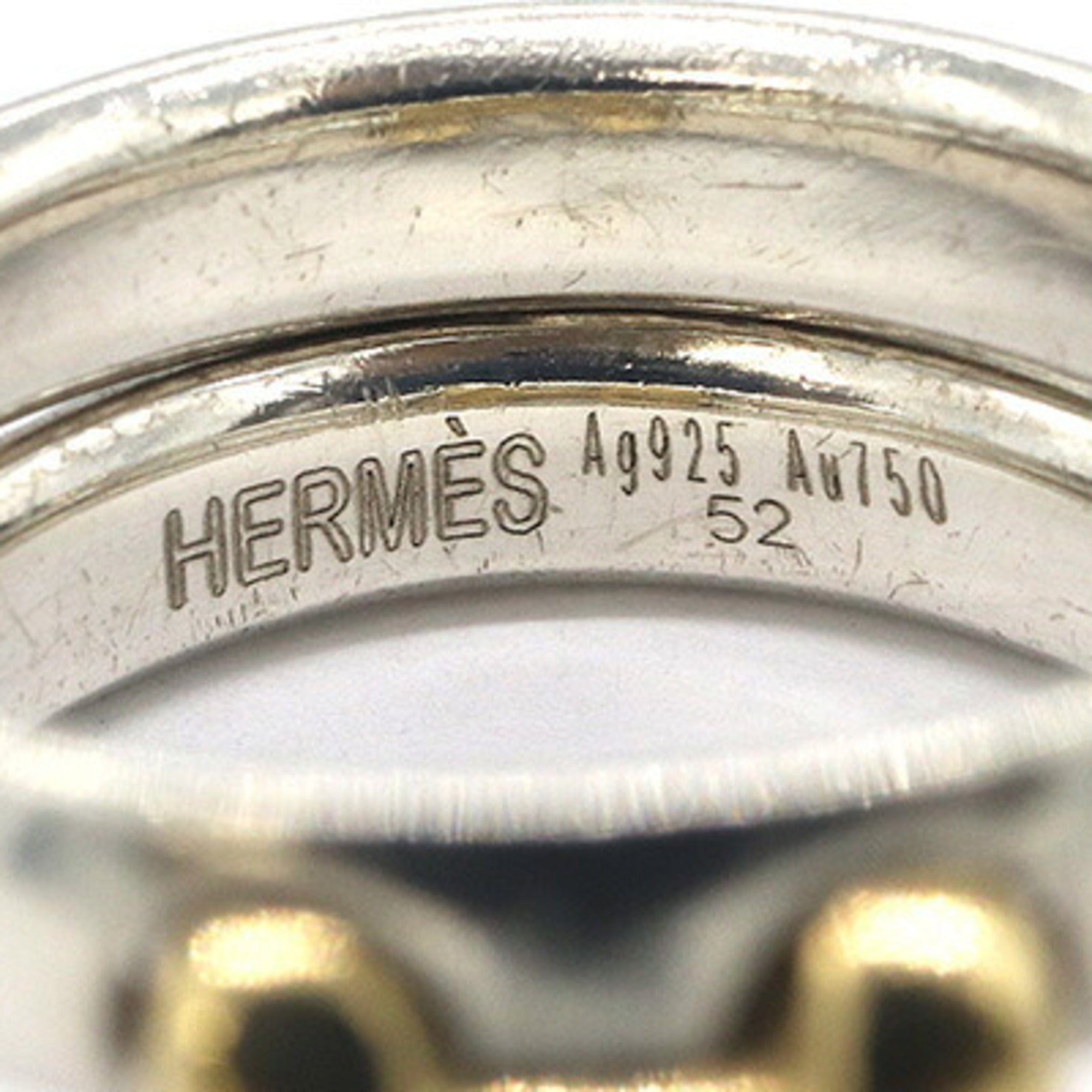 Hermes Black Yellow Sterling Silver 925 Yellow Gold (Pre-Owned)