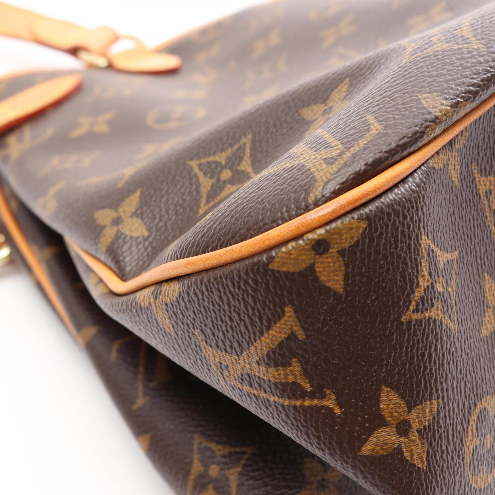 Louis Vuitton Brown Pvc Coated Canvas Leather Handbag Shoulder Bag (Pre-Owned)