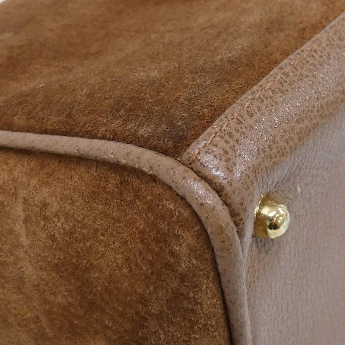 Gucci Brown Suede Handbag (Pre-Owned)