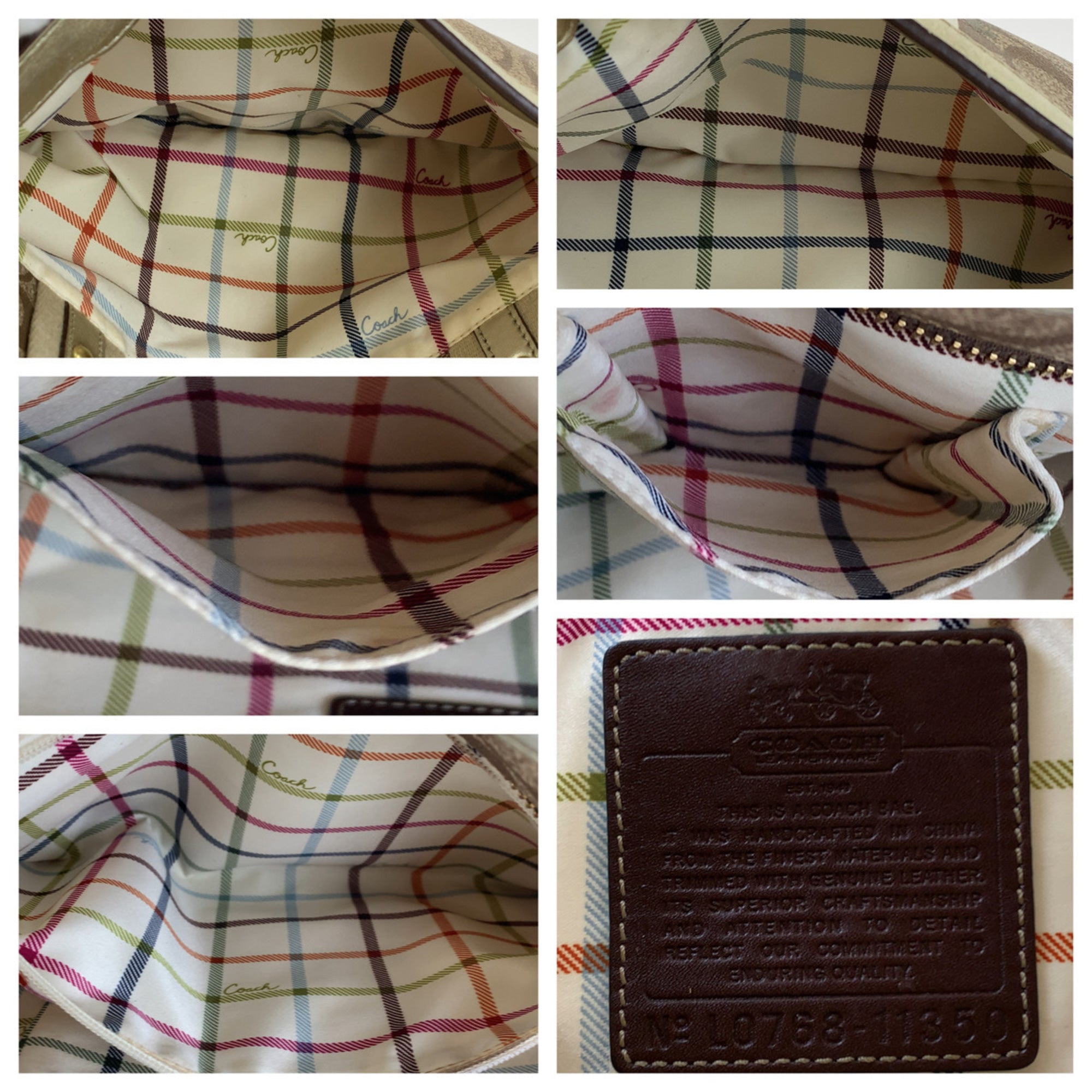 Coach Brown Pvc Shoulder Bag Tote Bag (Pre-Owned)