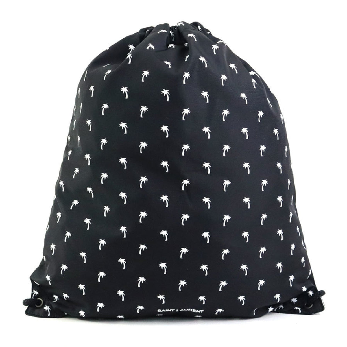 Saint Laurent Black White Nylon Backpack (Pre-Owned)