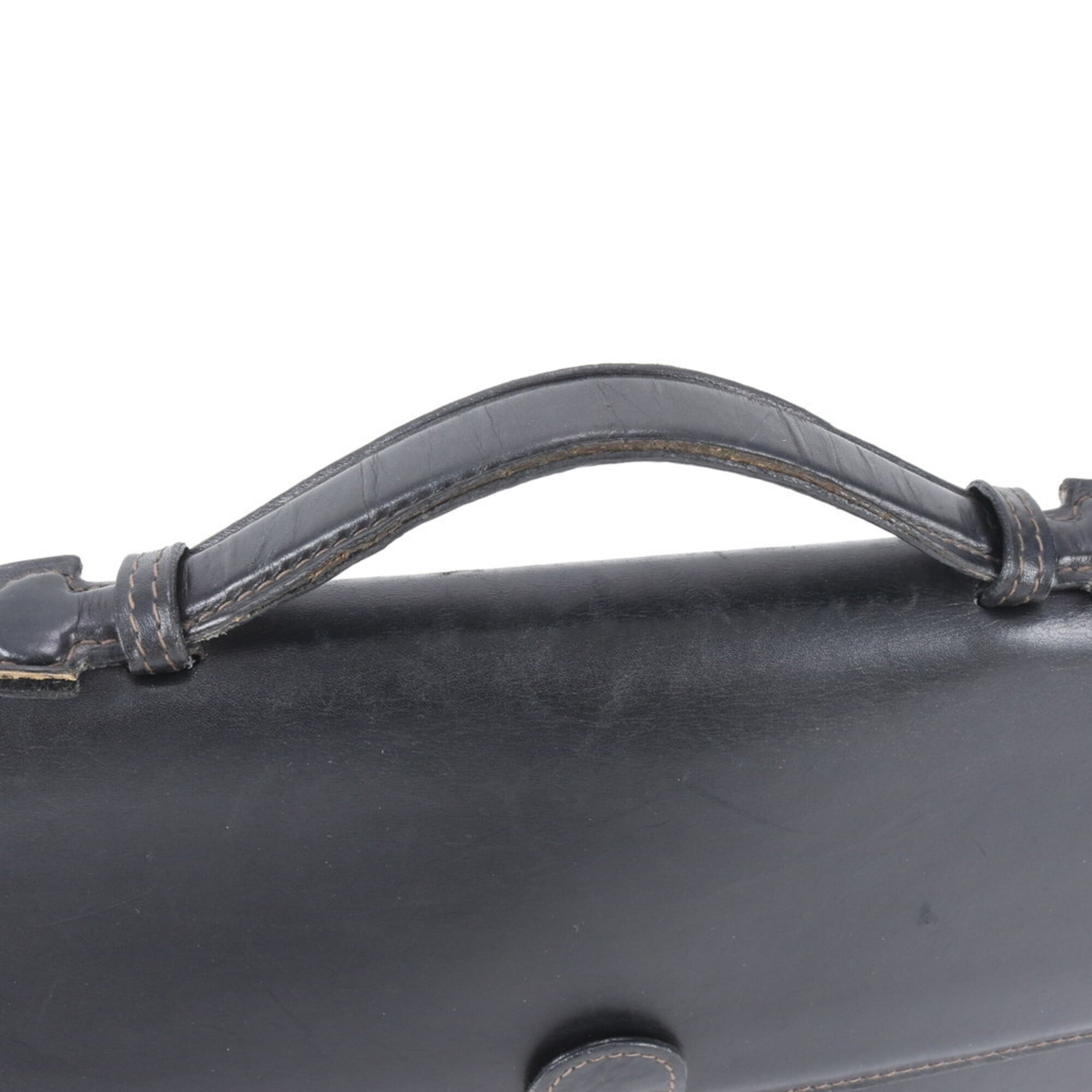 Salvatore Ferragamo Black Leather Briefcase (Pre-Owned)