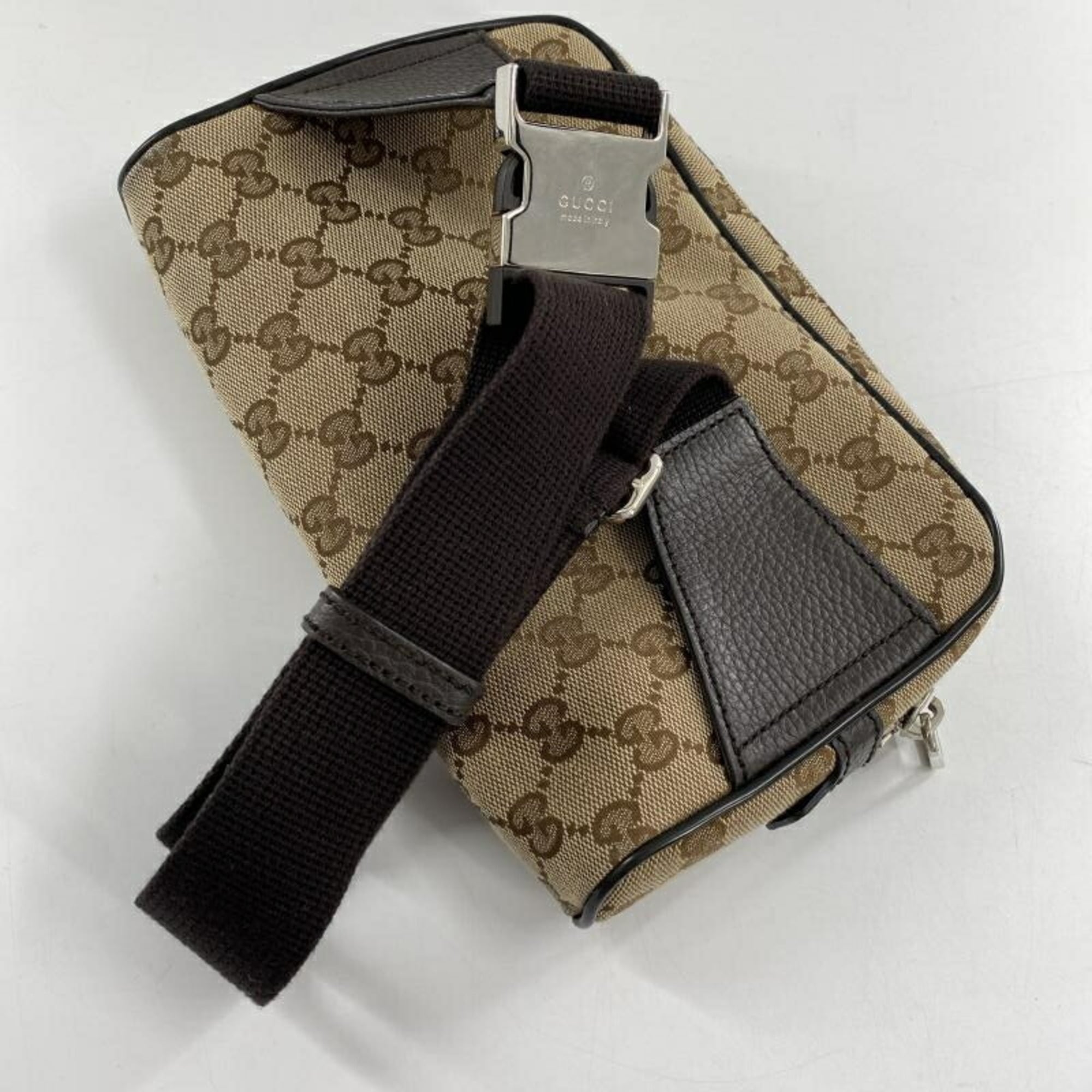 Gucci Gg Canvas Brown Gg Canvas Sling Bag (Pre-Owned)