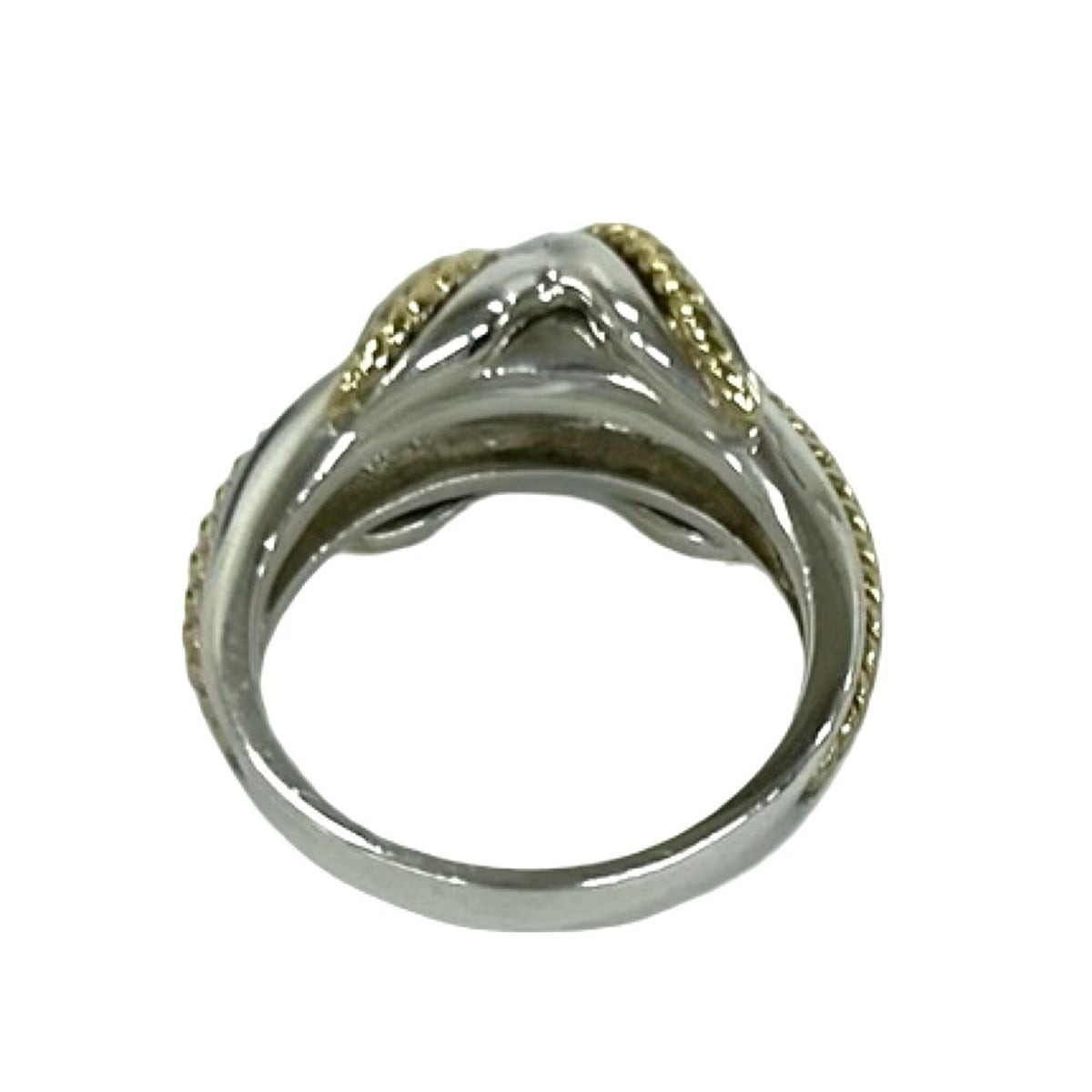 Tiffany Gold Silver Yellow Gold (18K) Silver 925 Band Ring (Pre-Owned)