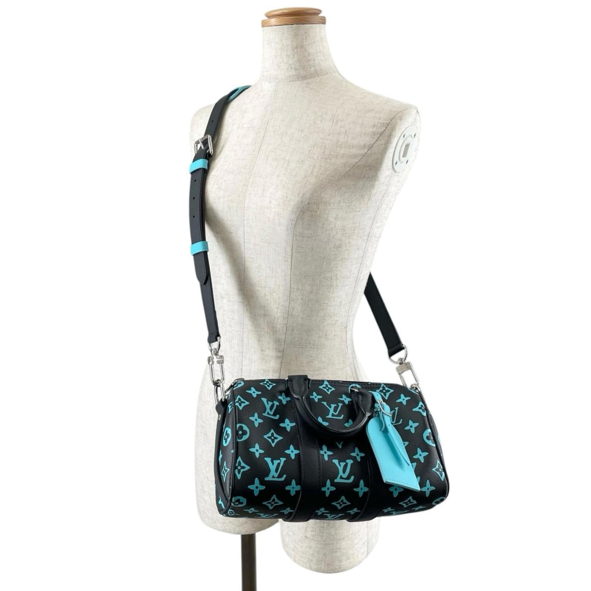 Louis Vuitton Black Blue Handbag Shoulder Bag (Pre-Owned)