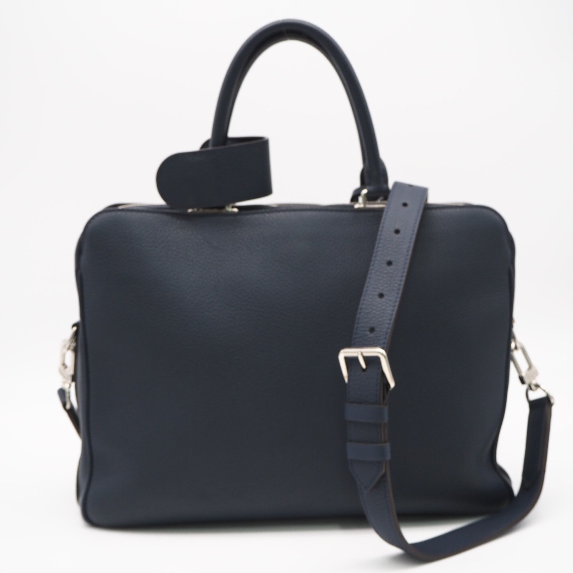 Louis Vuitton Navy Leather Briefcase (Pre-Owned)