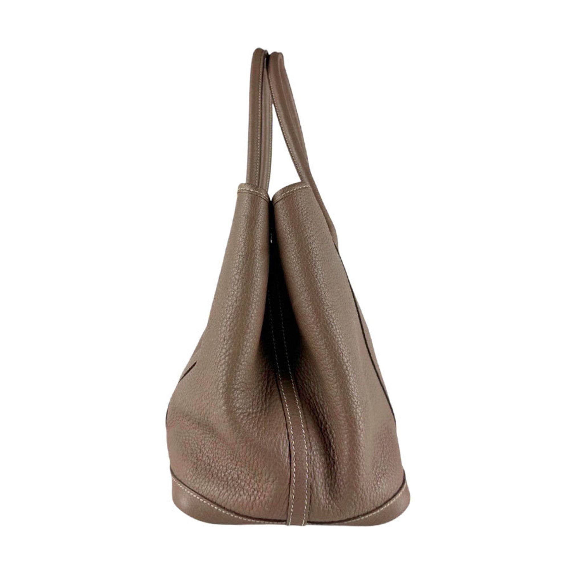 Hermes Etoupe Gray Negonda Leather Handbag (Pre-Owned)