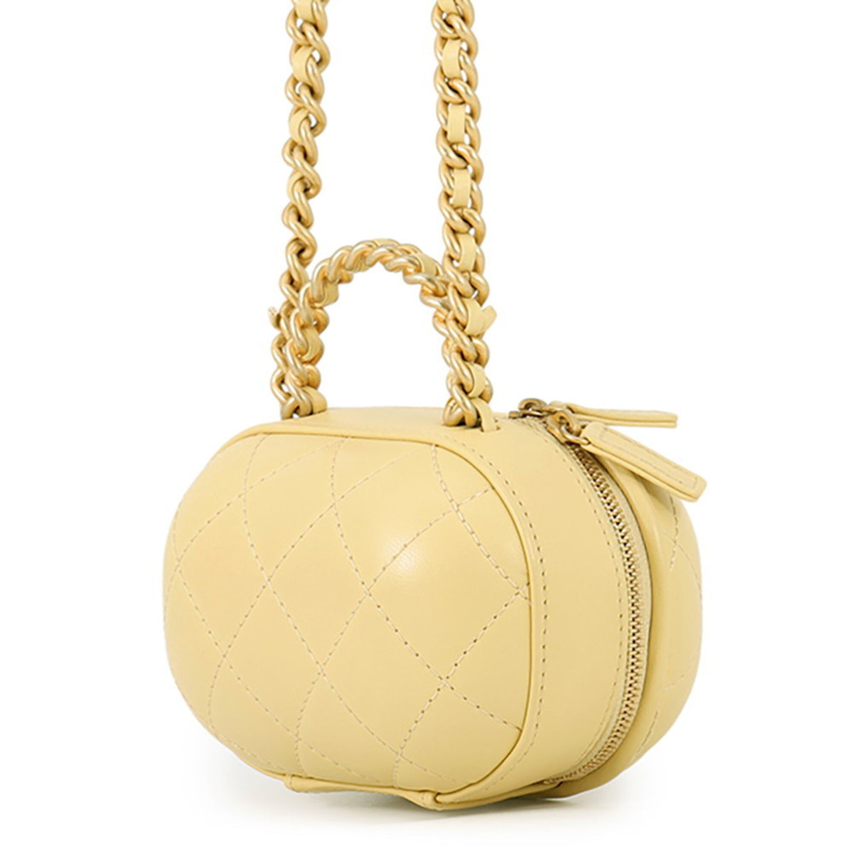 Chanel Yellow Leather Handbag Shoulder Bag (Pre-Owned)
