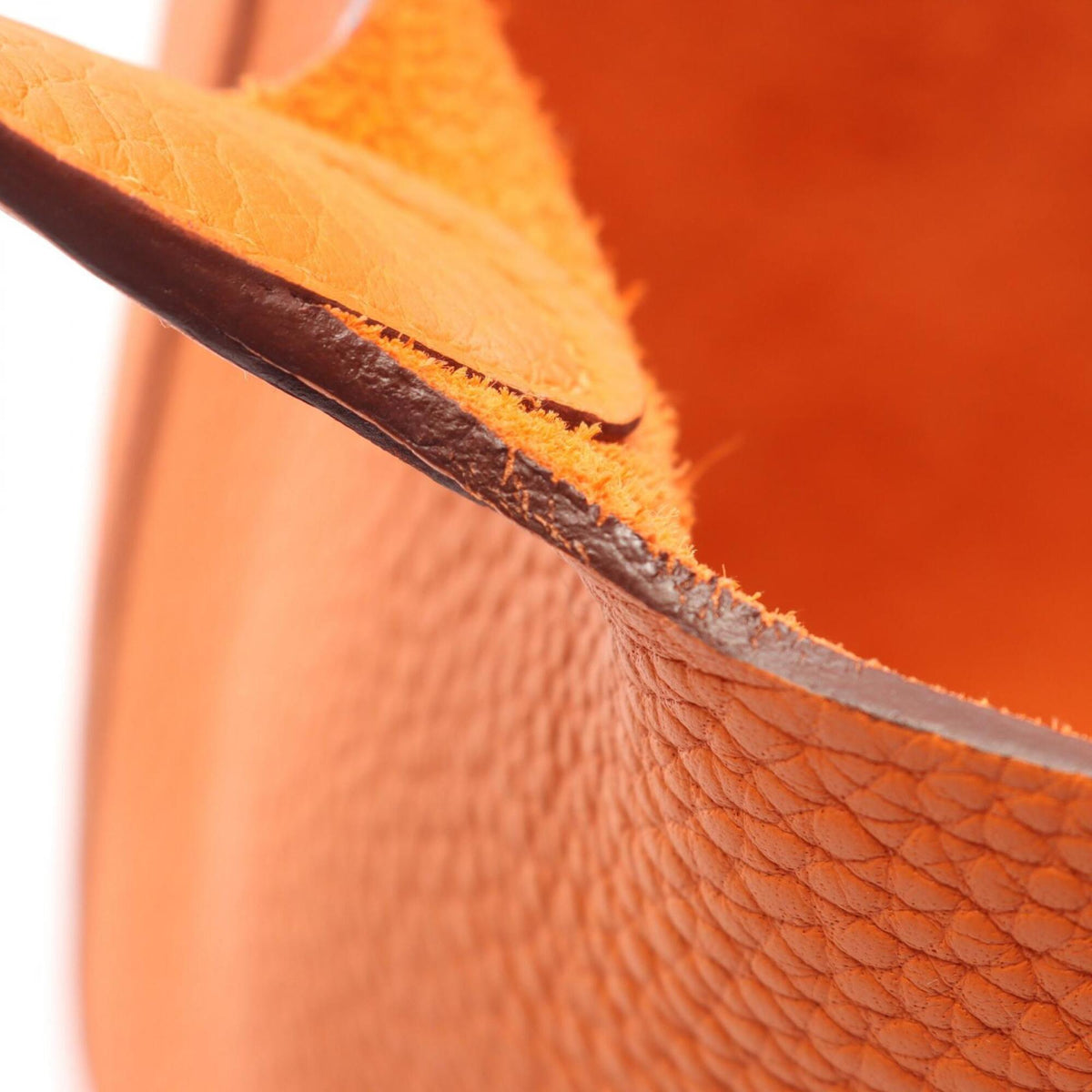 Hermes Orange Taurillon Clemence Leather Leather Handbag (Pre-Owned)