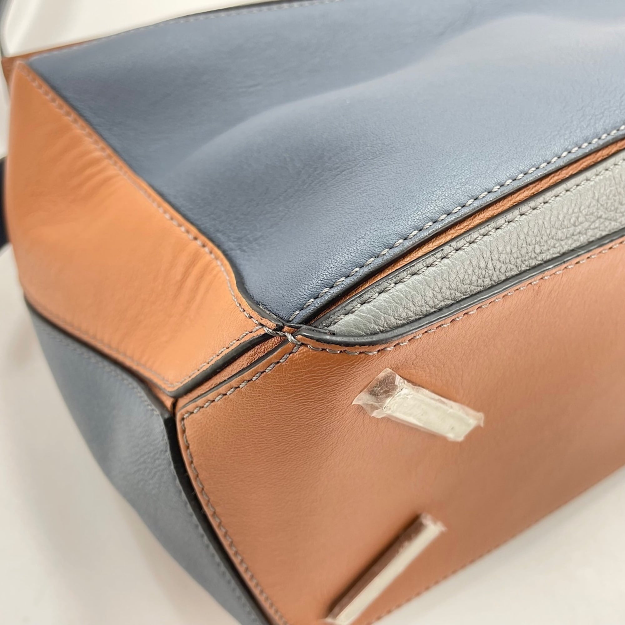 Loewe Puzzle Blue Leather Handbag (Pre-Owned)